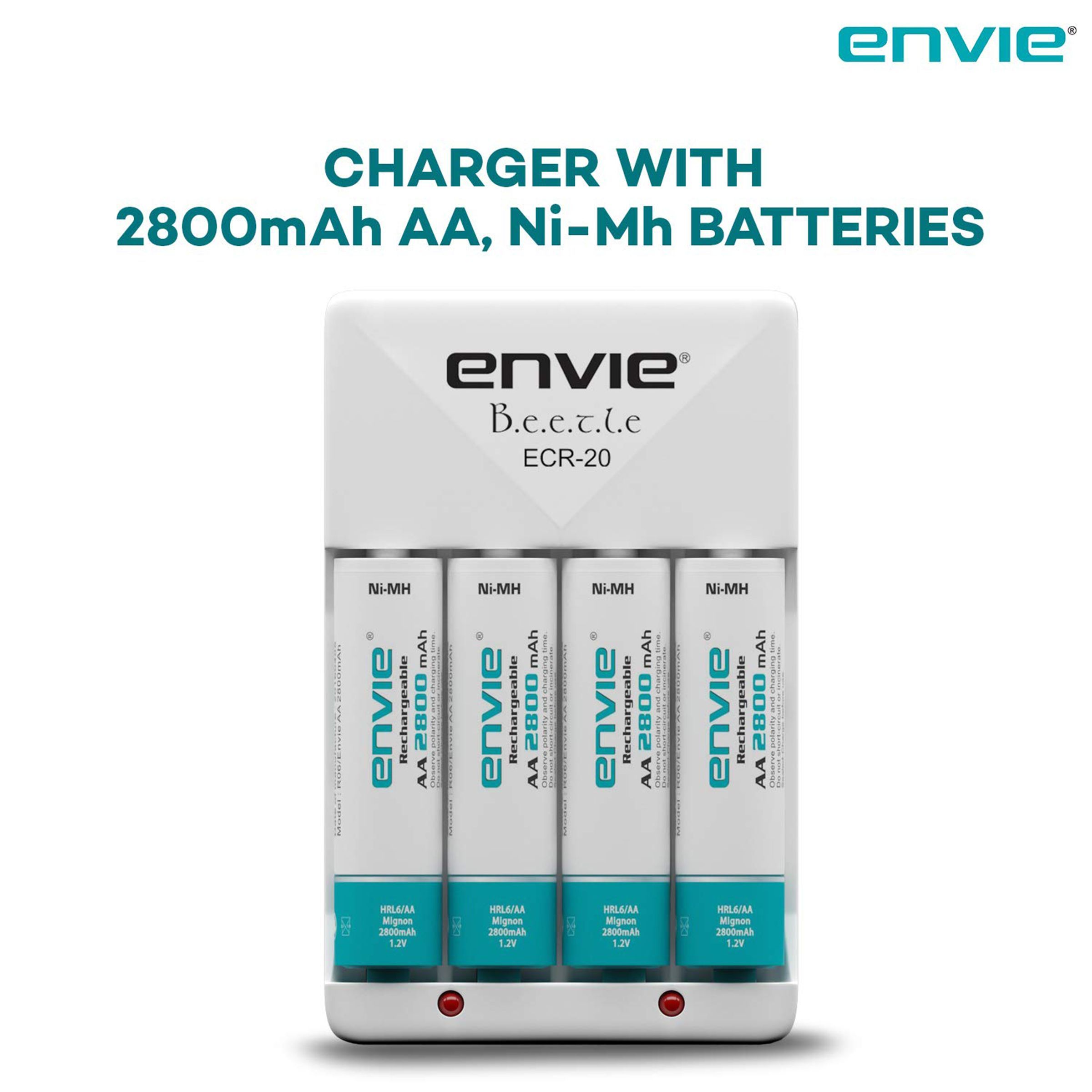 envie Beetle ECR-20 Quick Camera Battery Charger Combo for AA28004PL (4-Ports, Short Circuit Protection)_3