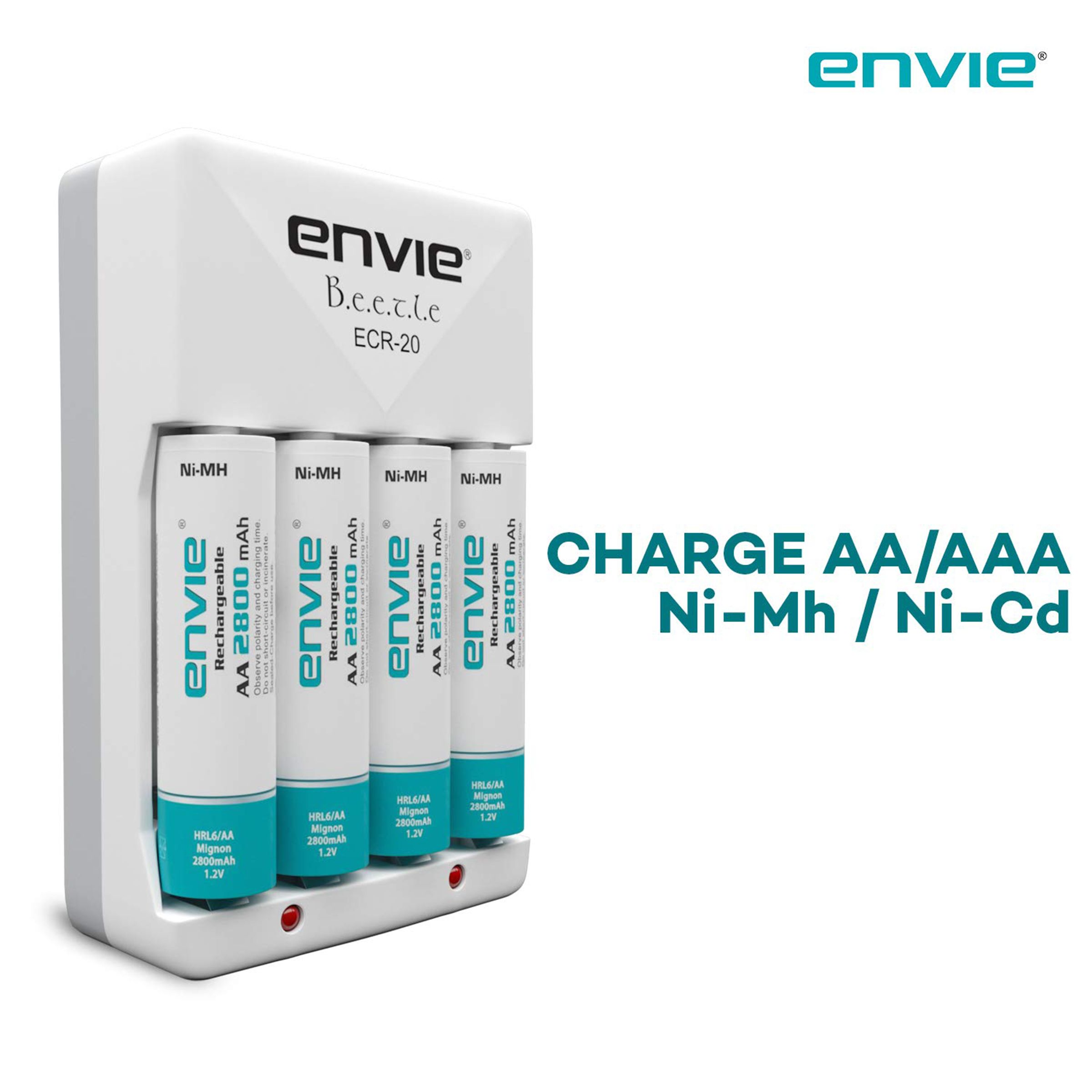 envie Beetle ECR-20 Quick Camera Battery Charger Combo for AA28004PL (4-Ports, Short Circuit Protection)_6