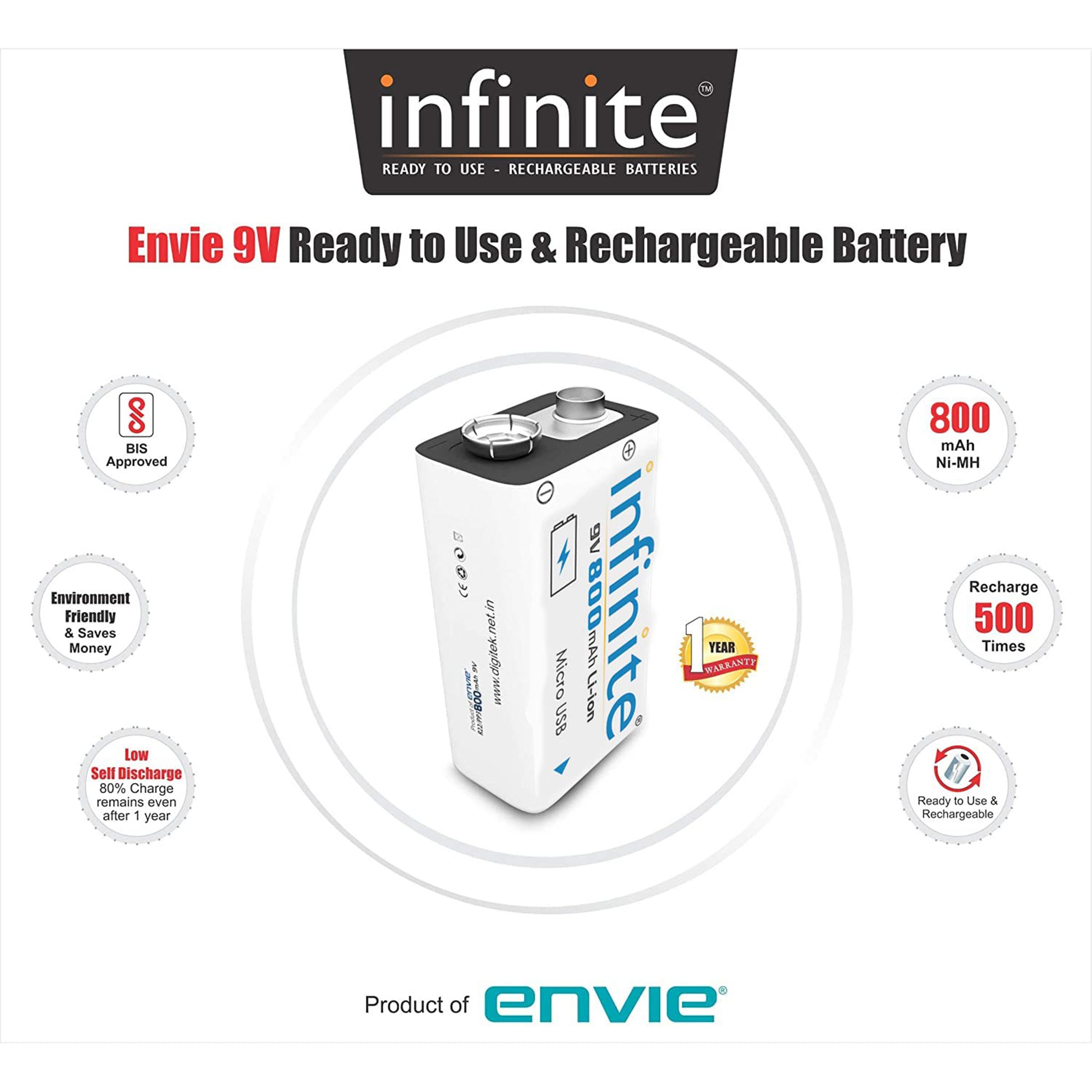envie Infinite MU 800 mAh Li-ion Rechargeable Battery_4