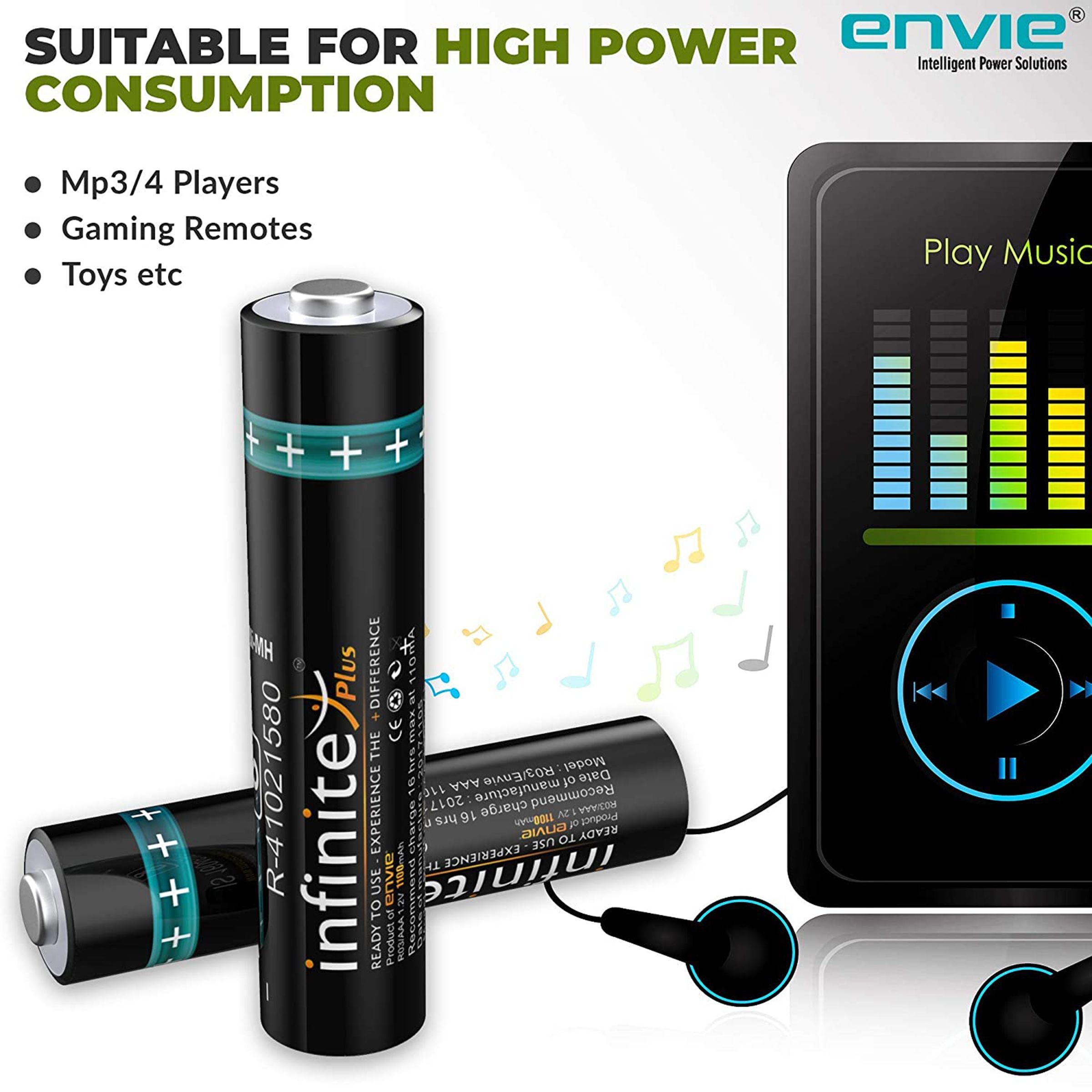 envie Infinite Plus 1100 mAh AAA Rechargeable Battery (Pack of 2)_7