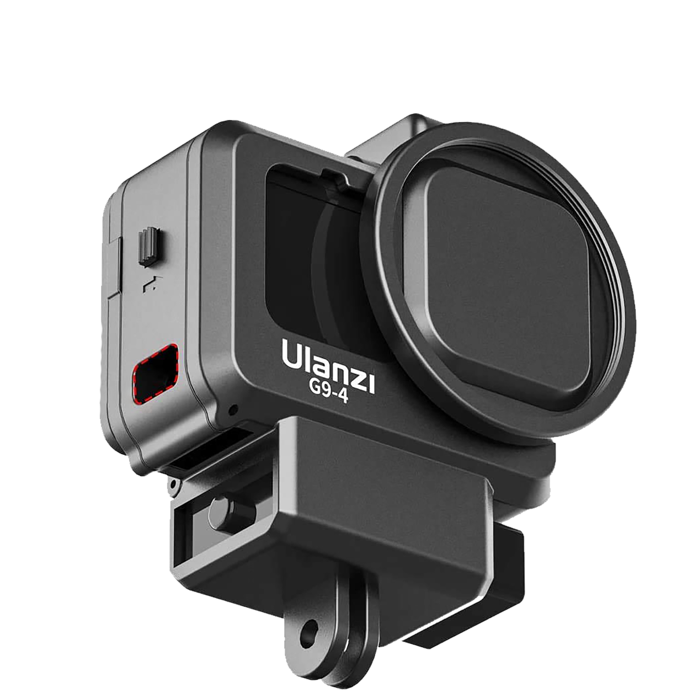 Hiffin Frame Shell For GoPro Hero 9/10/11 & Hero 9-4  (Cold Shoe Mount, Acc H9 & H1, Black)_6