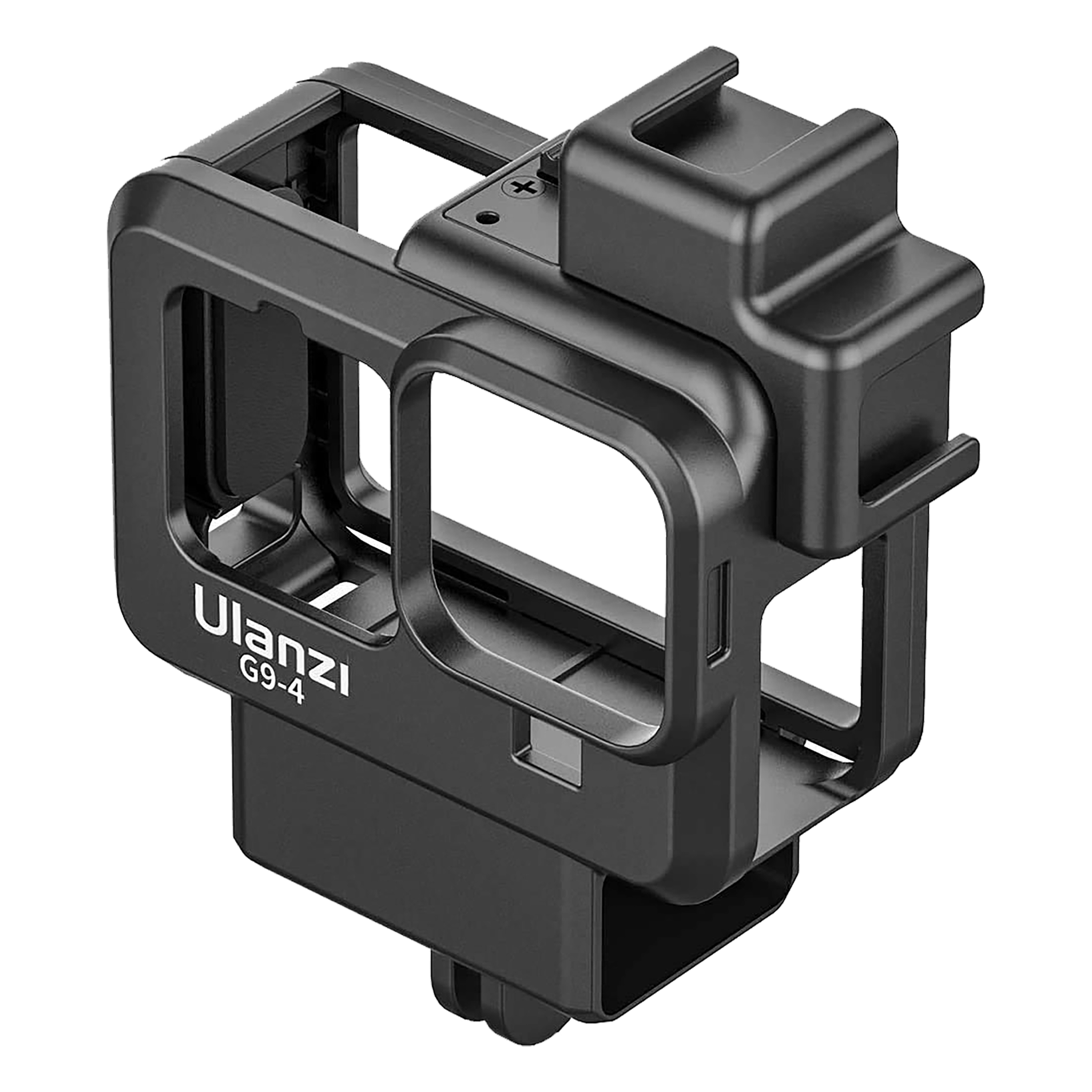 Hiffin Frame Shell For GoPro Hero 9/10/11 & Hero 9-4  (Cold Shoe Mount, Acc H9 & H1, Black)_1