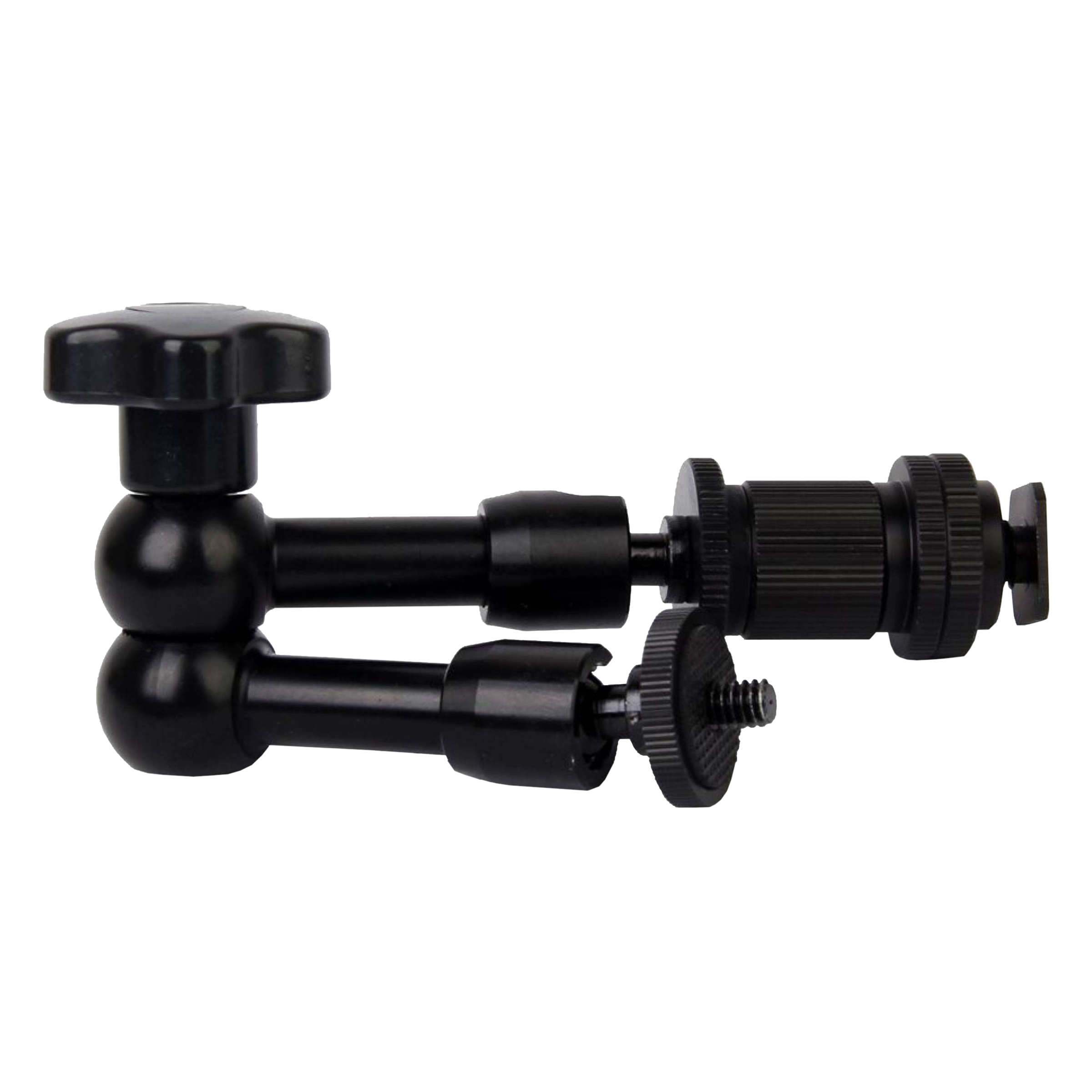 HIFFIN Articulating Friction Magic Arm for Camera (360 Degree Seivel Head, Black)_1