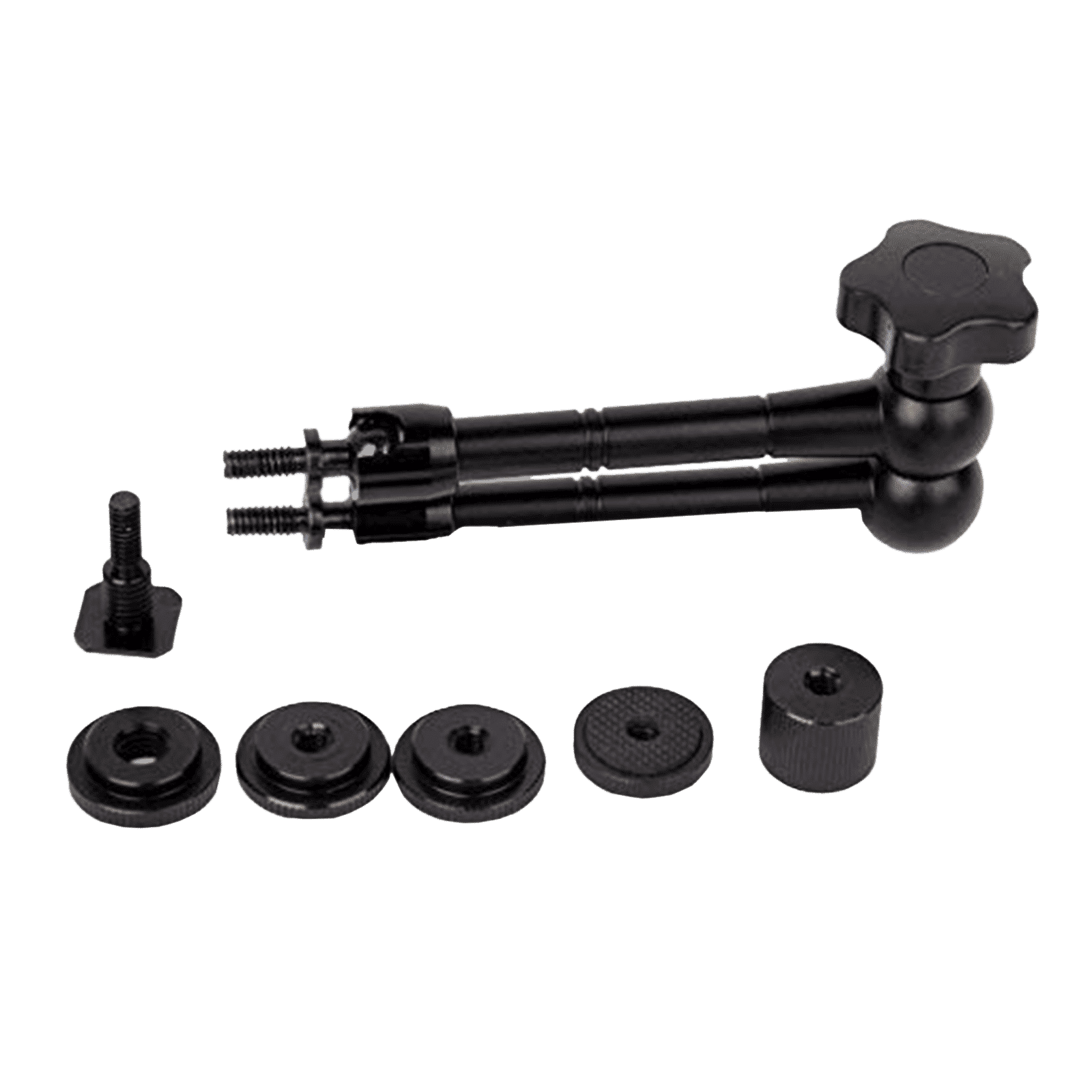 HIFFIN Articulating Friction Magic Arm for Camera (Locking Control Knobs, Black)_3