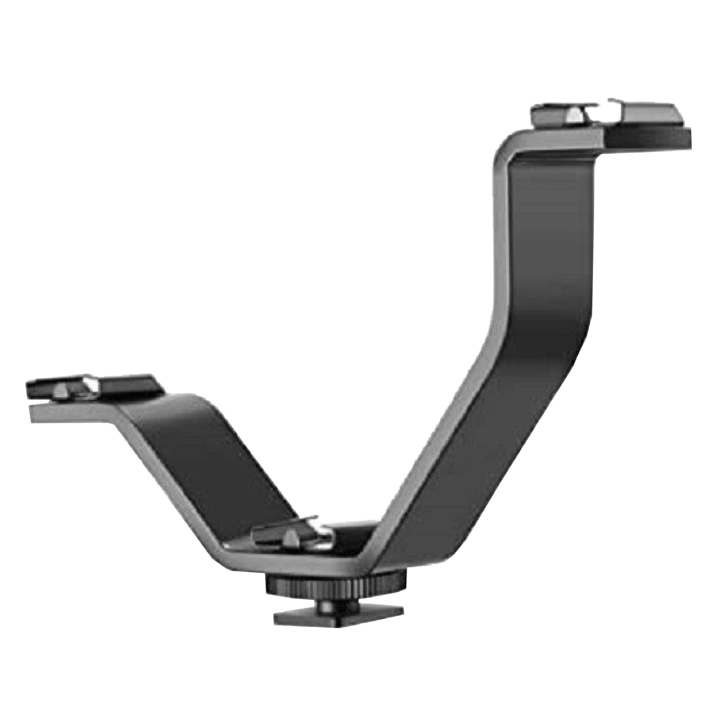 HIFFIN Cold Shoe Hot Shoe Mount V-Bracket for Camera (Secure Mounting, Black)_1