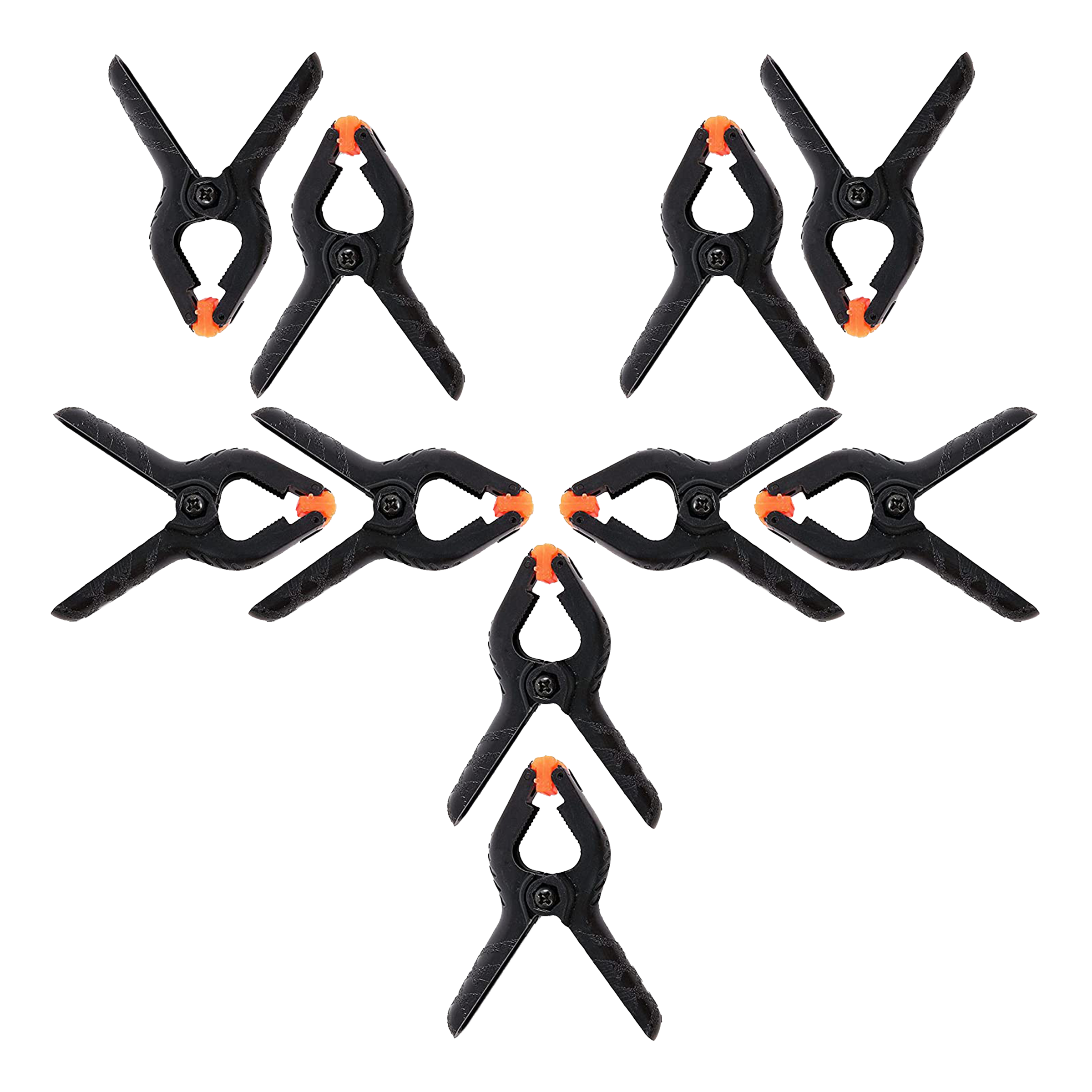 HIFFIN Photography Backdrop Support Spring Clamp 4.3Inch (11cm) for Background Muslin and Canvas (10 Pieces, Black)_1