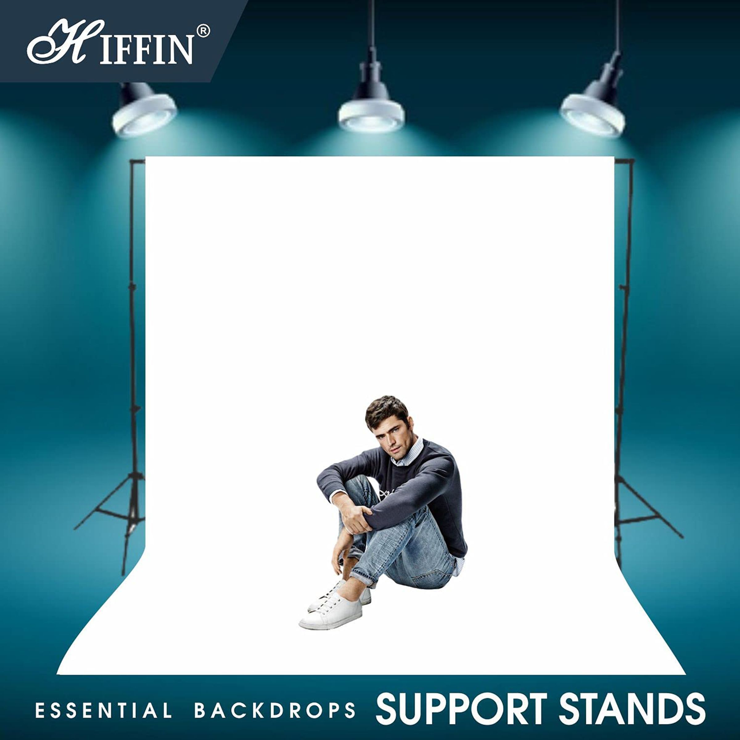 Hiffin Portable Background Stand Kit with Carry Case for Photography (9 Feet Tall Adjustable)_6