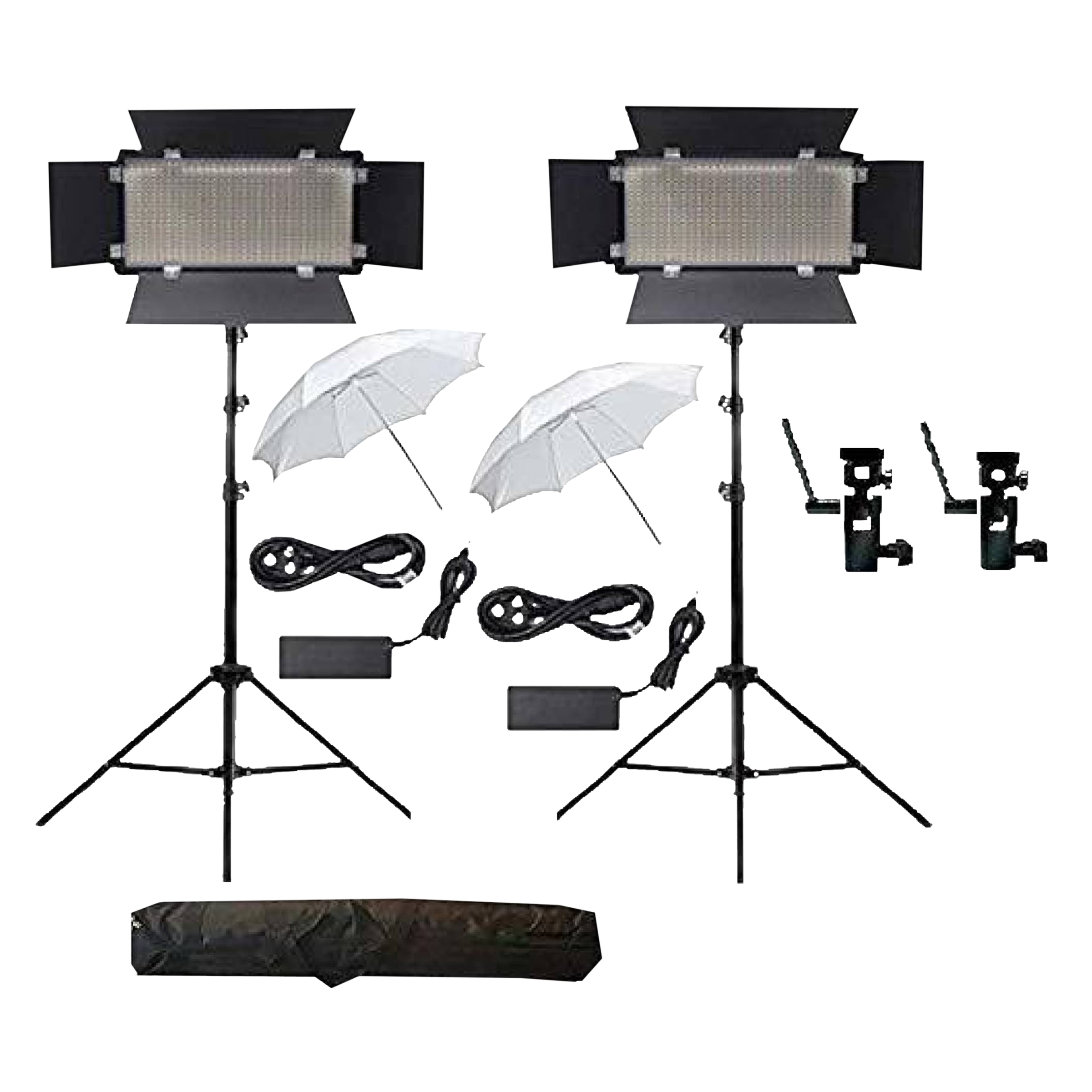 HIFFIN HF-600 Mark II Video Light with Light Stand, Umbrella & Umbrella Stand for Videography (Supports Upto 3000g)_1