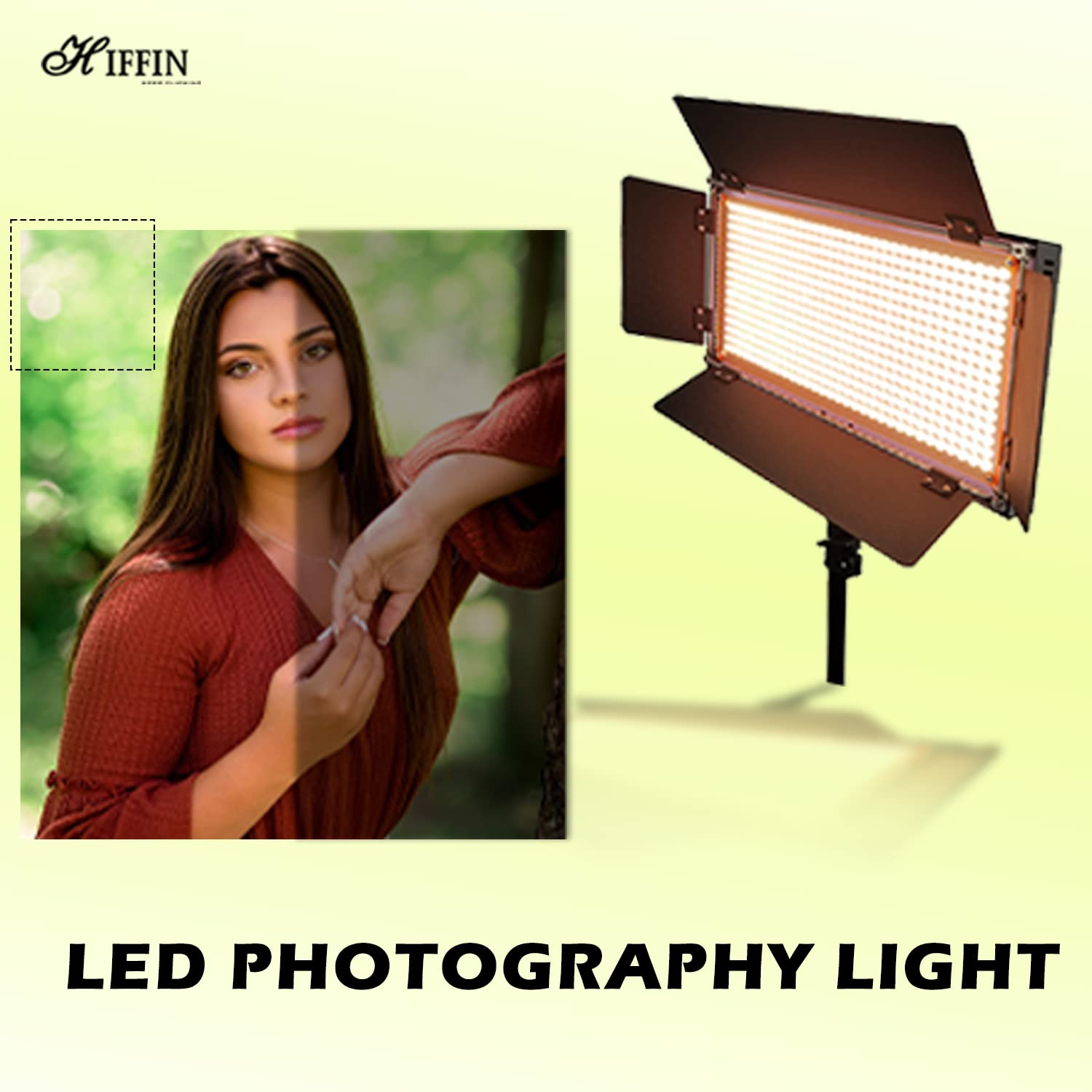 HIFFIN HF-600 LED Video Light for Still Photography & Videography (Control & Color Temperature Adjustment)_10