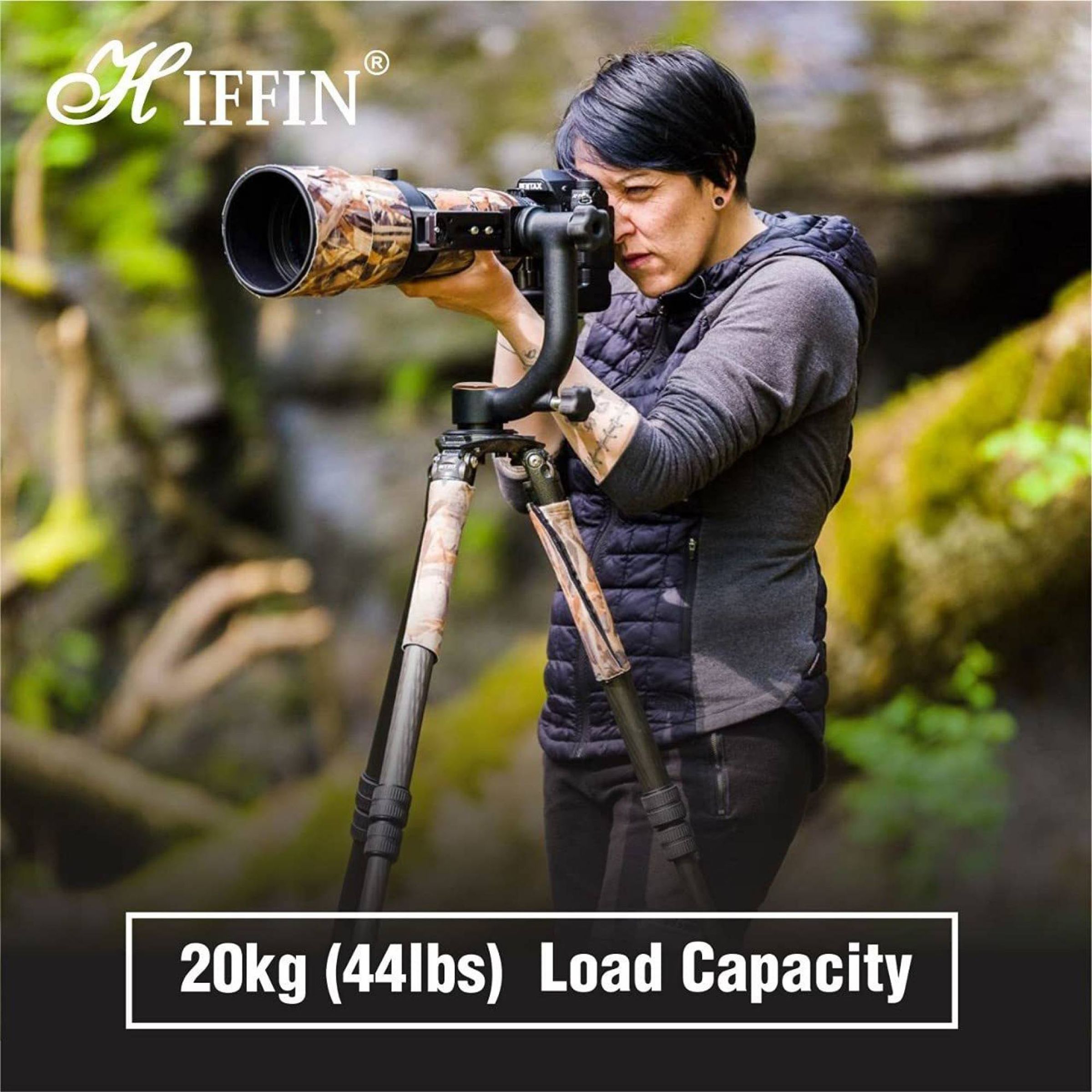 HIFFIN Professional Tripod Mount for Camera (360 Degree Rotation, Black)_5