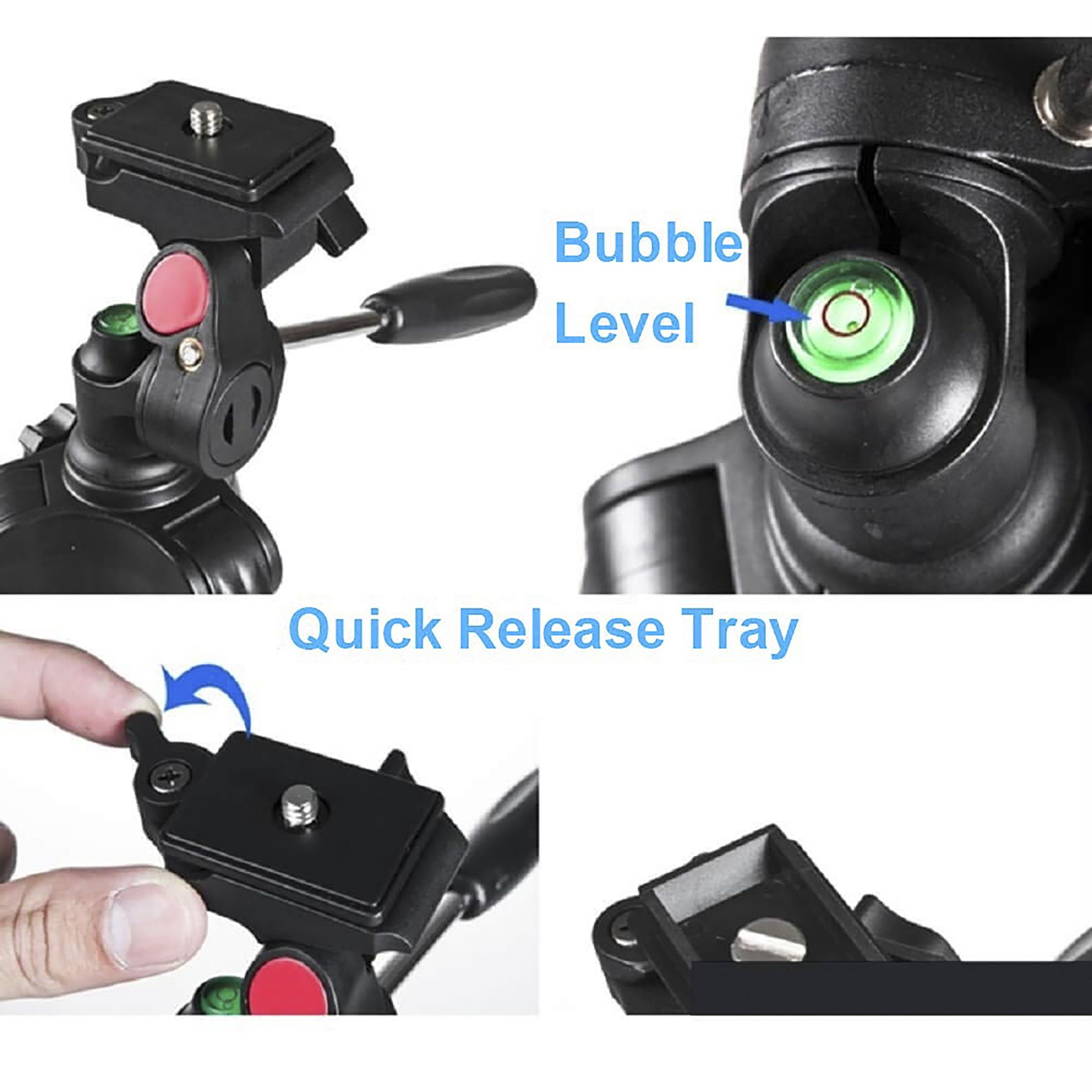 FotoPro DIGI-3400 121cm Adjustable Tripod for Mobile and Camera (3 Way Head with Adjustable Pan, Black)_11