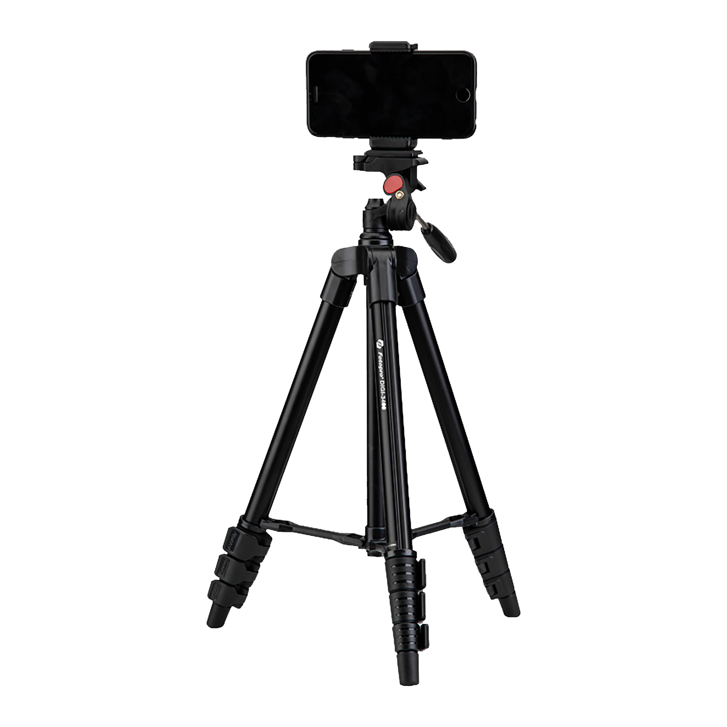 FotoPro DIGI-3400 121cm Adjustable Tripod for Mobile and Camera (3 Way Head with Adjustable Pan, Black)_4