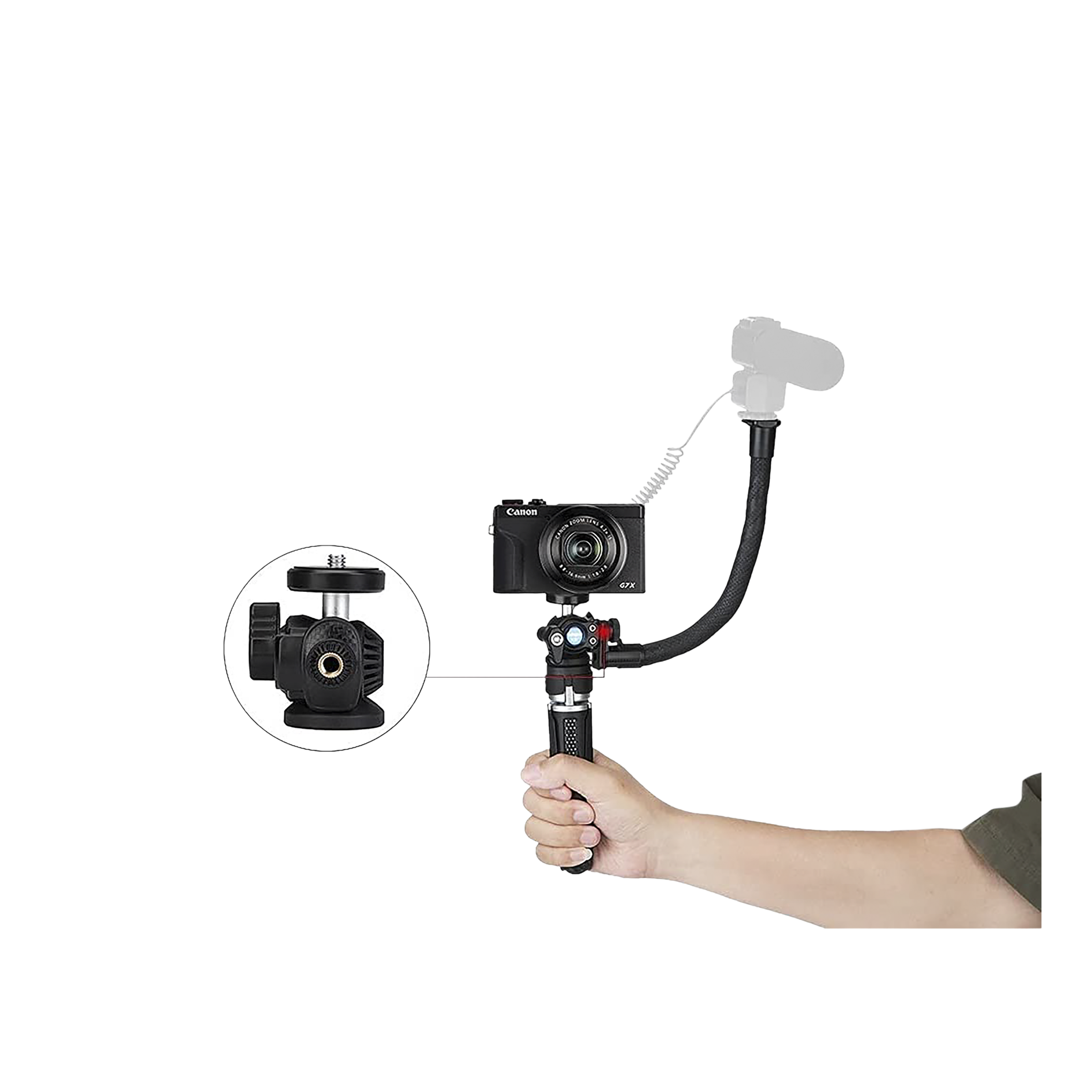 FotoPro Python FireKit I 30cm Adjustable Tripod for Mobile (Flexible Arm, Black)_6