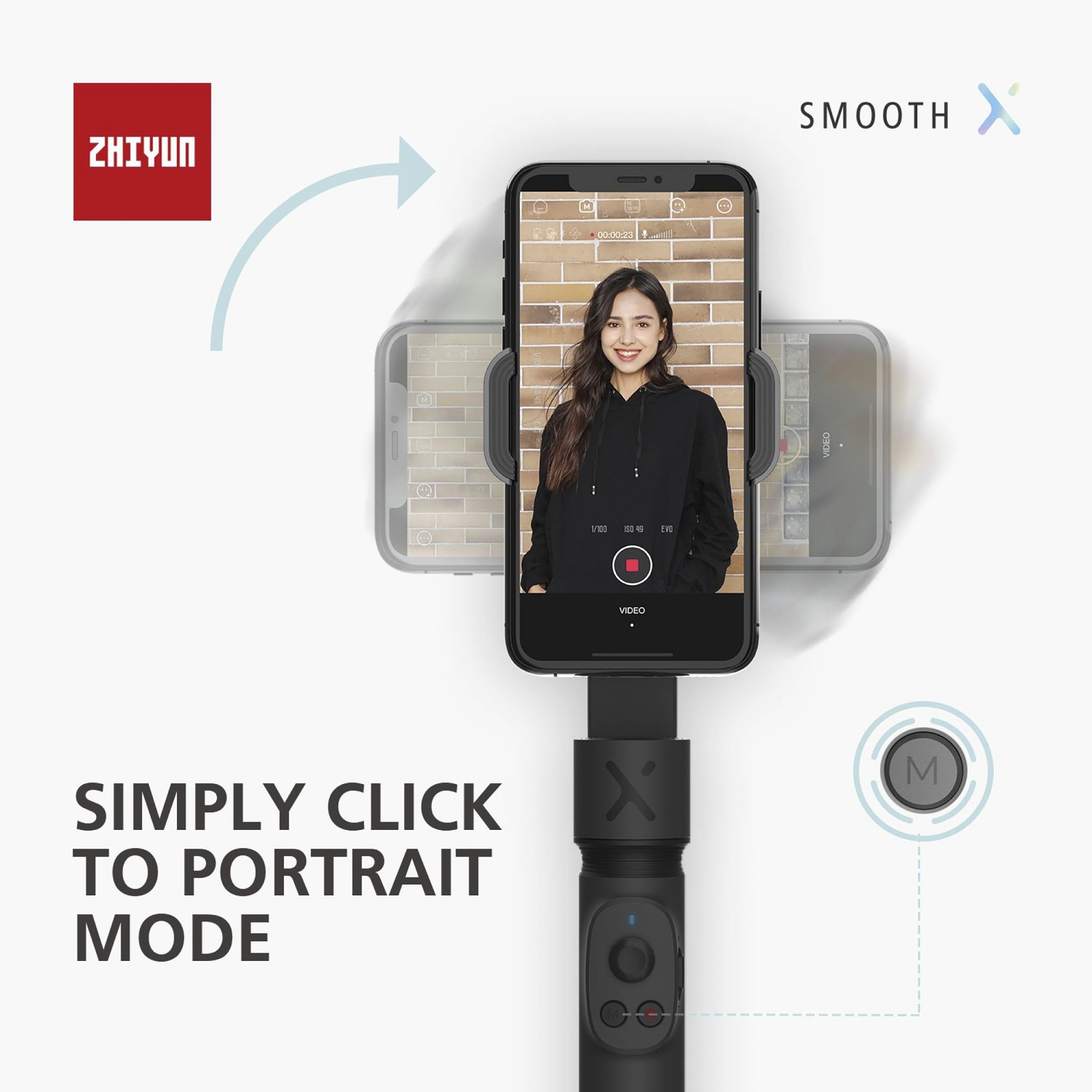 Zhiyun Smooth X 2-Axis Gimbal for Mobile (180 Degree Controlled Rotation, Black) Zhiyun Smooth X 2-Axis Gimbal for Mobile (180 Degree Controlled Rotation, Black)_8