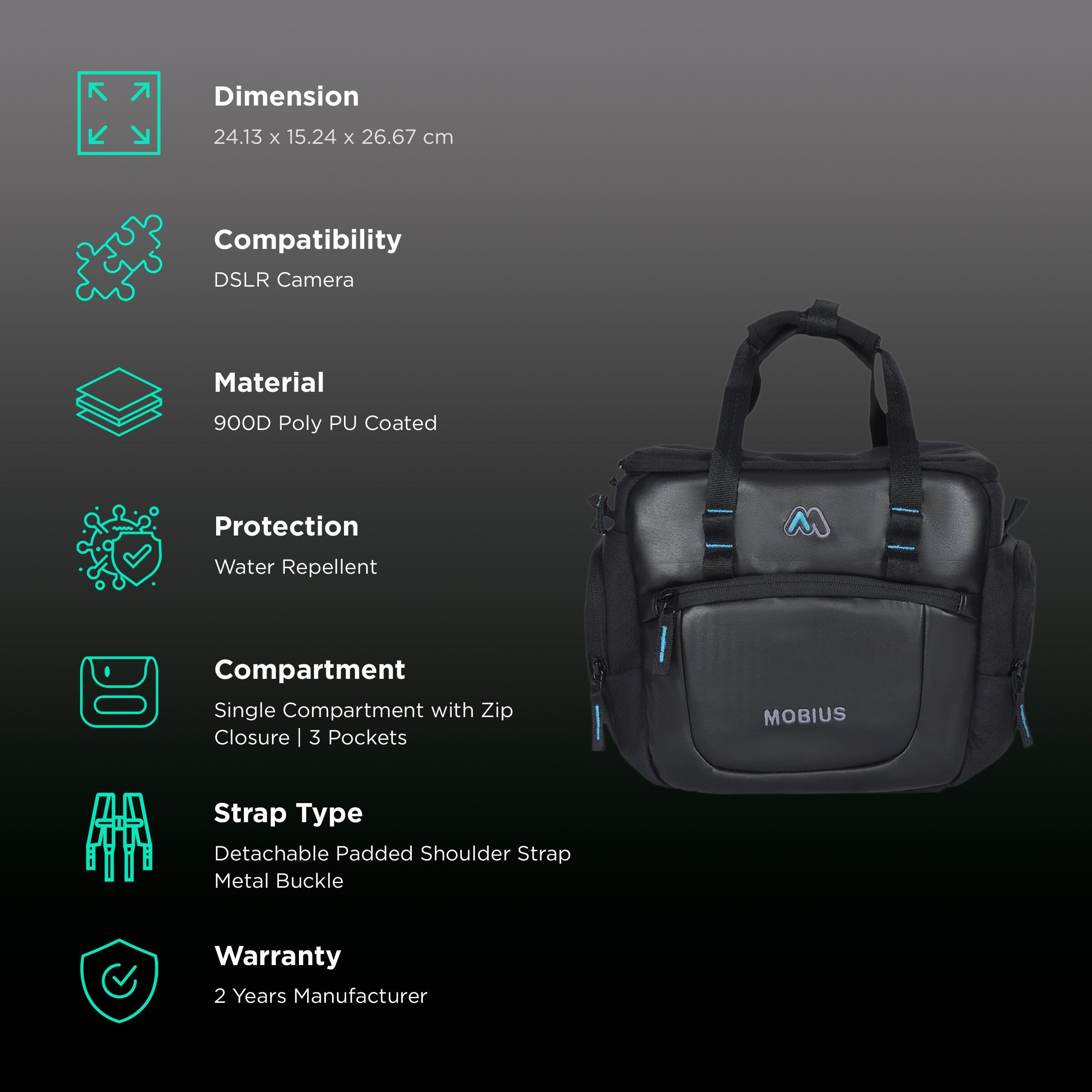 <ul><li>Type: Pouch, Ideal for: Point & Shoot Camera</li><li>Orientation Type: In Hand</li><li>Material: Nylon</li><li>Dust Resistant </li><li>14 Months Warranty</li></ul>_2