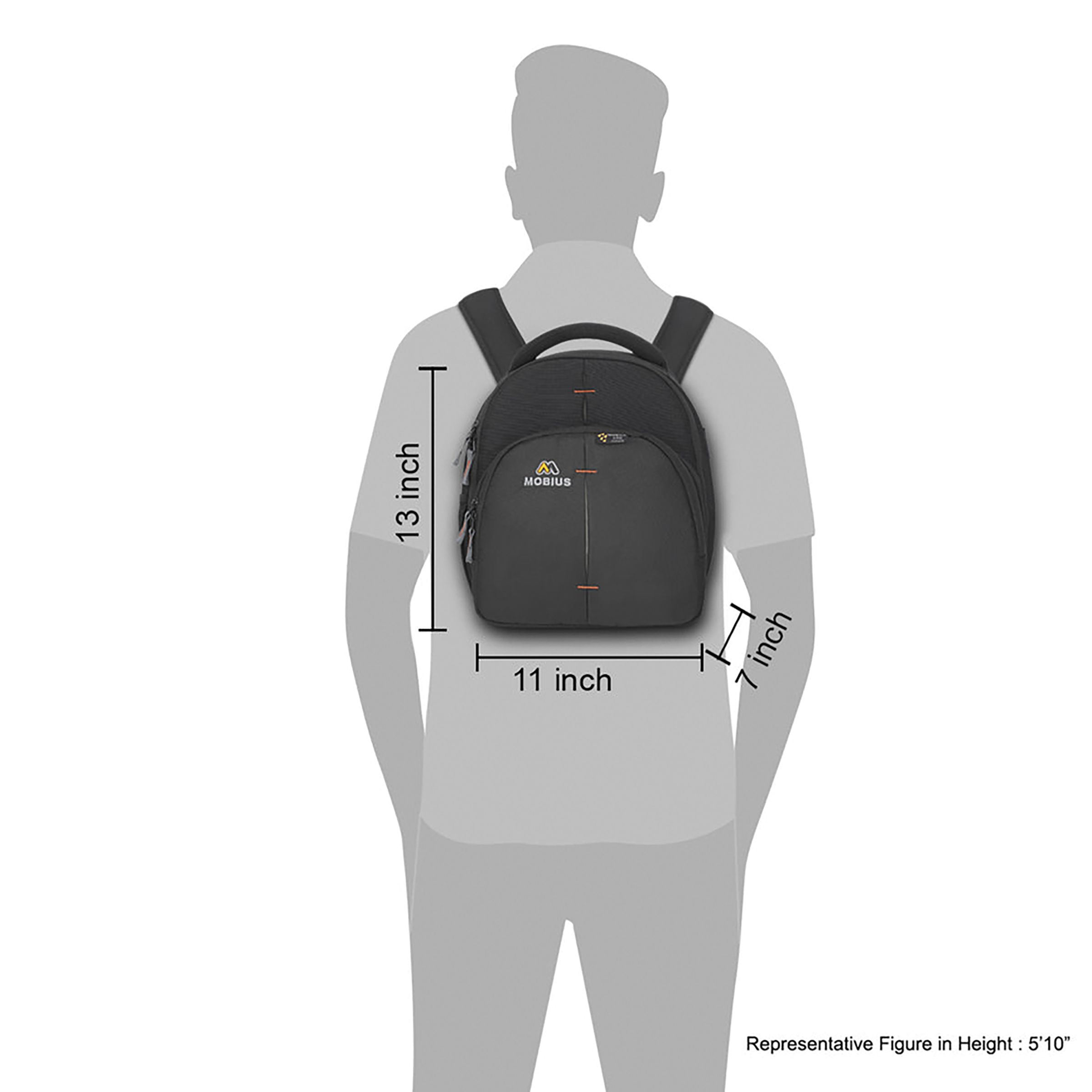 Mobius Focus Water Repellent Backpack Camera Bag for DSLR (Tripod Holder, Black)_7