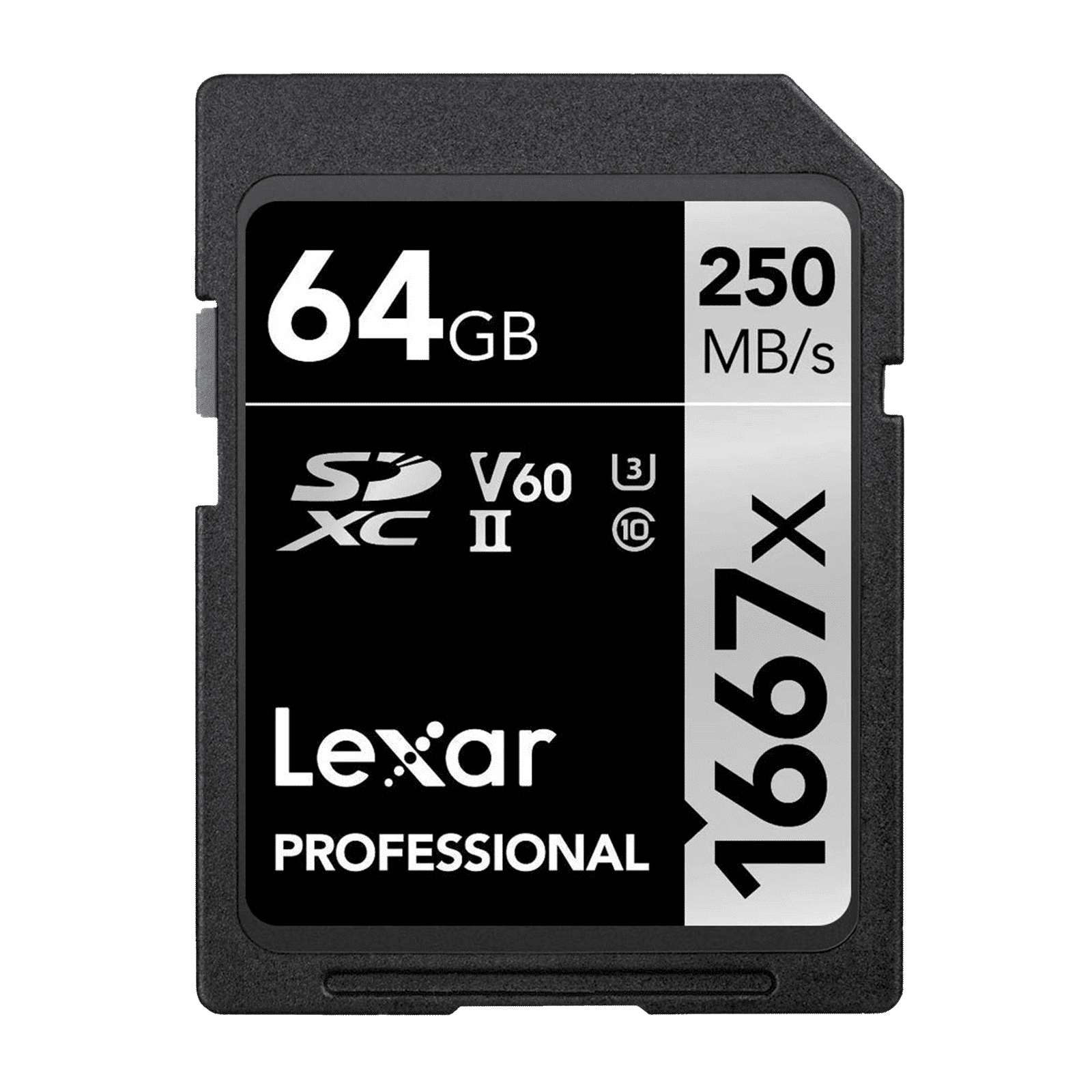 Lexar Professional 1066x SILVER Series SDXC 64GB Class 60, Class 3 250MB/s Memory Card Lexar Professional 1066x SILVER Series SDXC 64GB Class 60, Class 3 250MB/s Memory Card_1