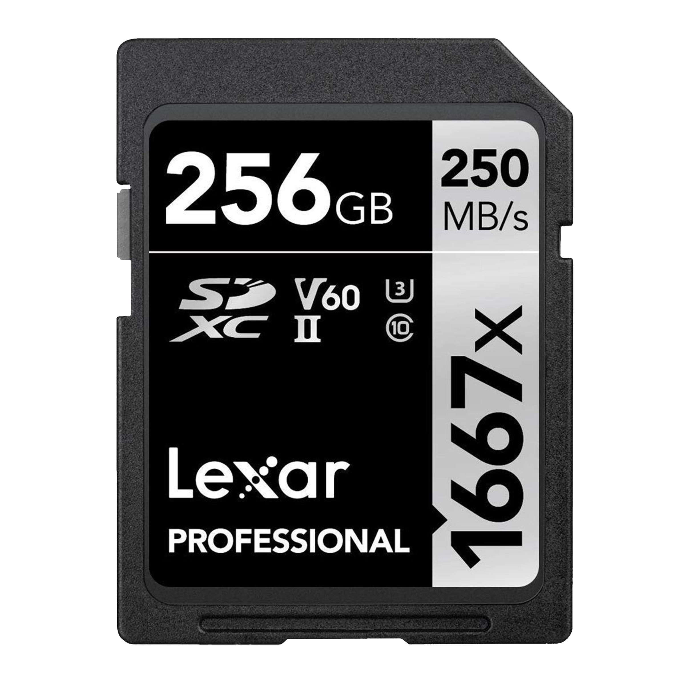 Lexar Professional 1667x SILVER Series SDXC 256GB Class 10 250MB/s Memory Card_1