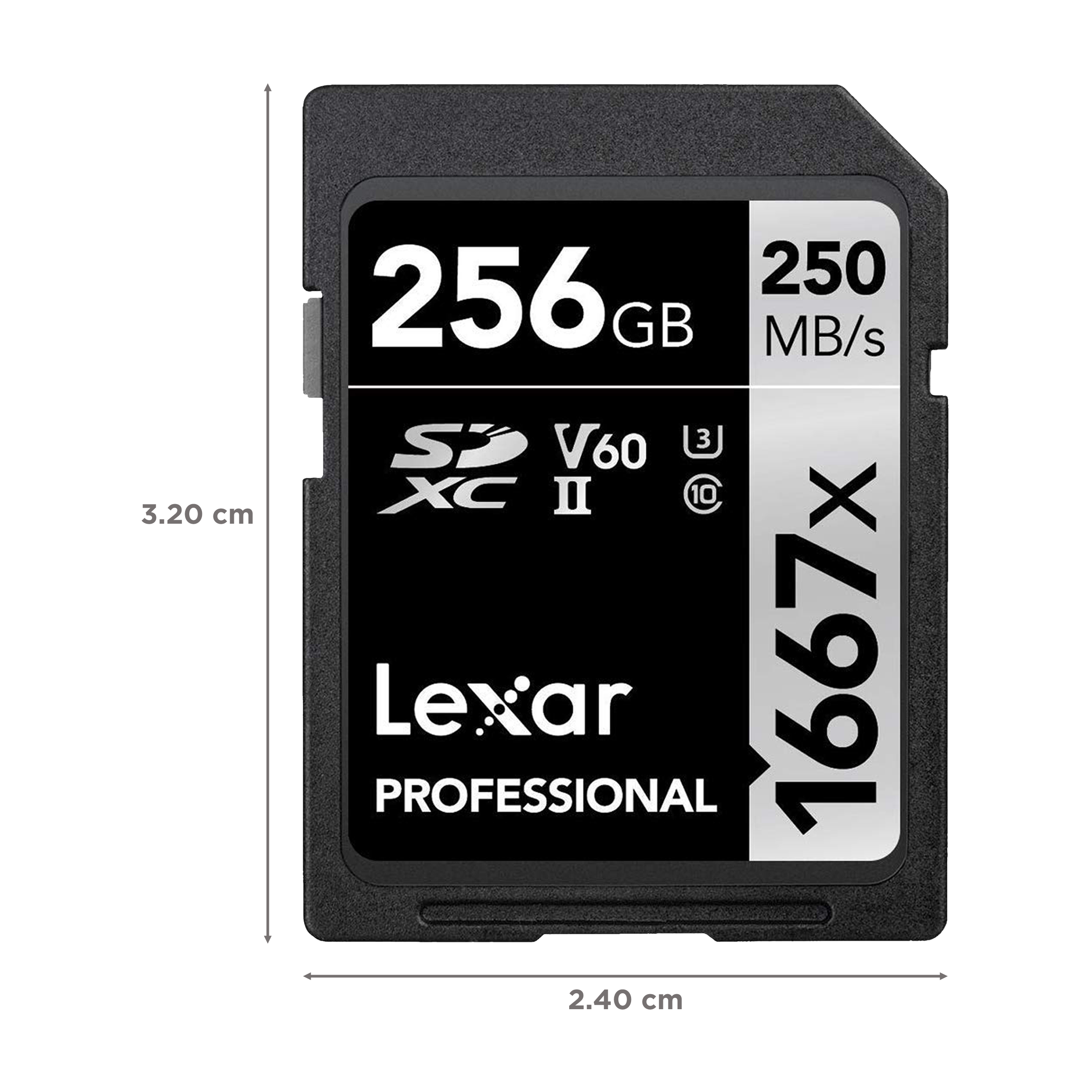 Lexar Professional 1667x SILVER Series SDXC 256GB Class 10 250MB/s Memory Card_2