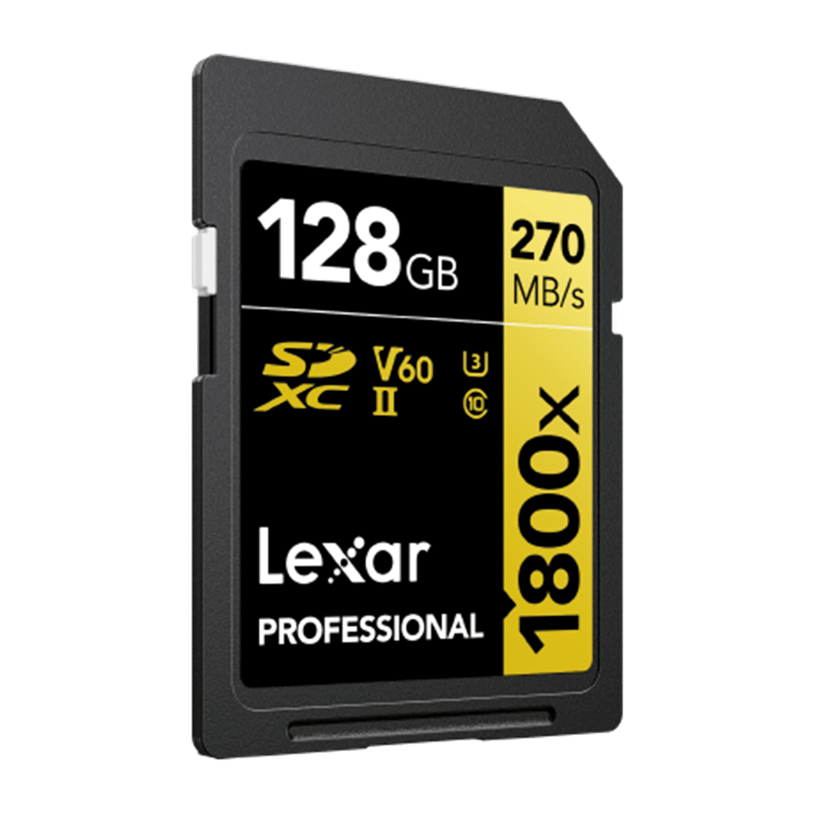 Lexar Professional 1800x GOLD Series SDXC 128GB Class 60, Class 10, Class 3 280MB/s Memory Card_4