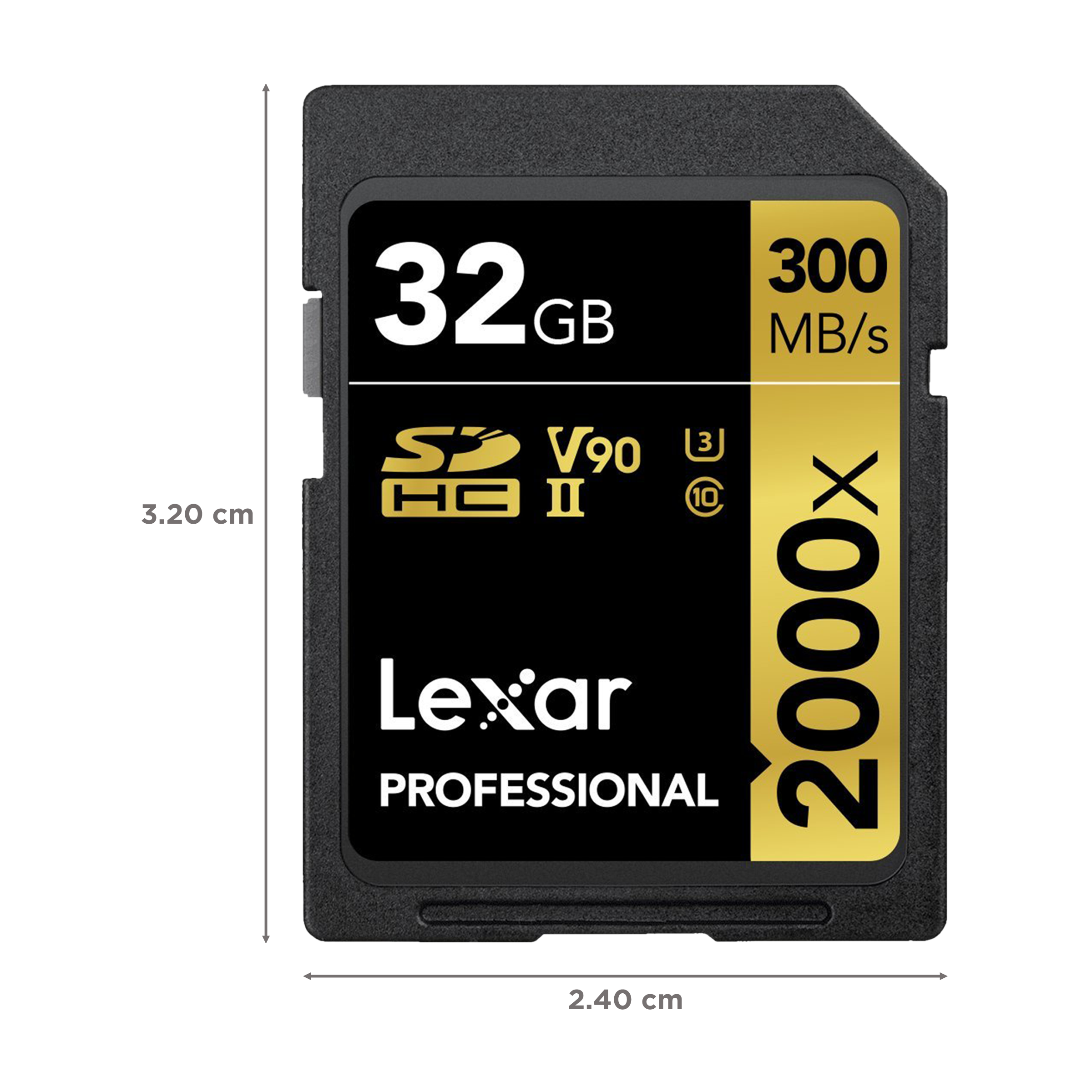 Lexar Professional 1800x GOLD Series SDHC 32GB Class 10 300MB/s Memory Card_2