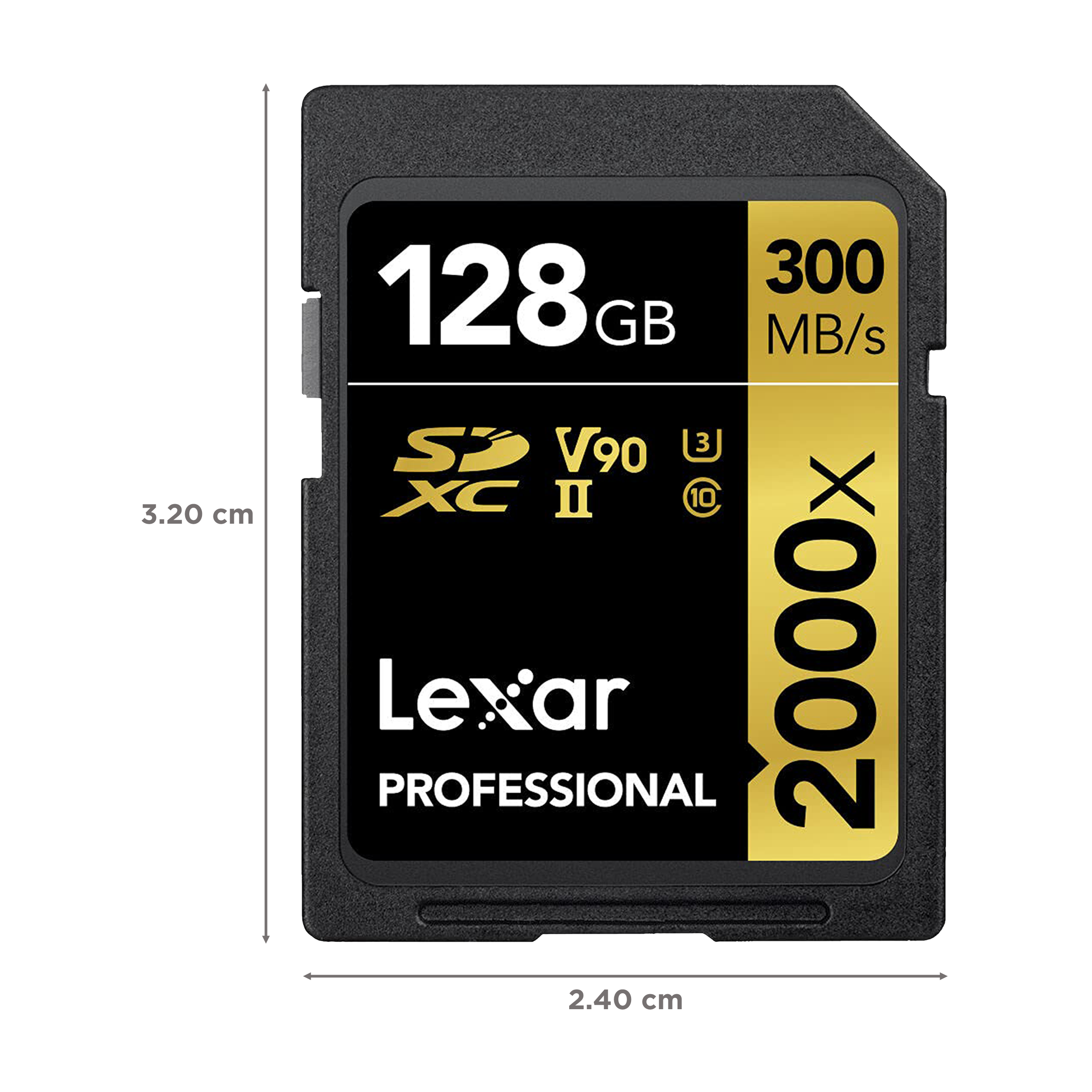 Lexar Professional 2000x GOLD Series SDXC/SDHC 128GB Class 10 300MB/s Memory Card Lexar Professional 2000x GOLD Series SDXC/SDHC 128GB Class 10 300MB/s Memory Card_2