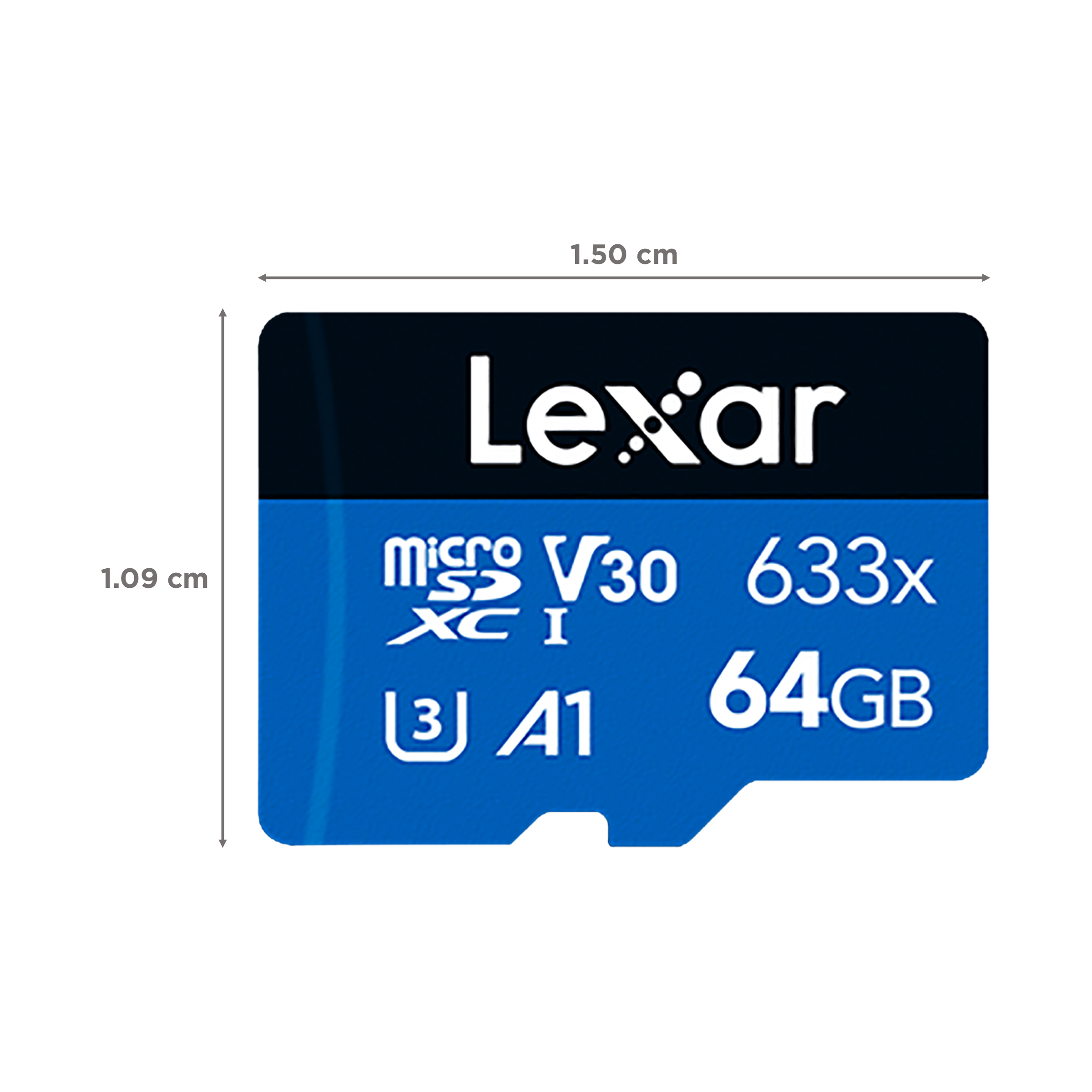 Lexar 633x BLUE Series MicroSDXC 64GB Class 10 100MB/s Memory Card_2