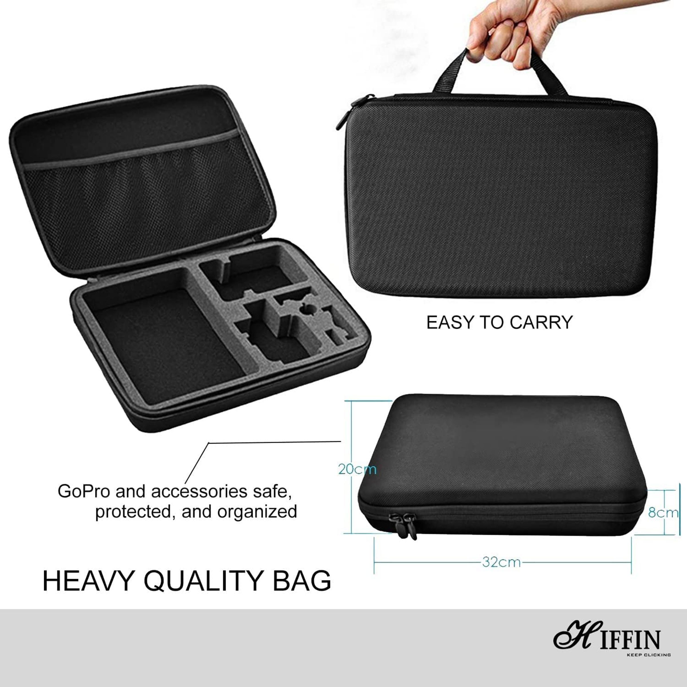 HIFFIN Action Camera Accessory Kit for Camera (50-in-1, Black)_7