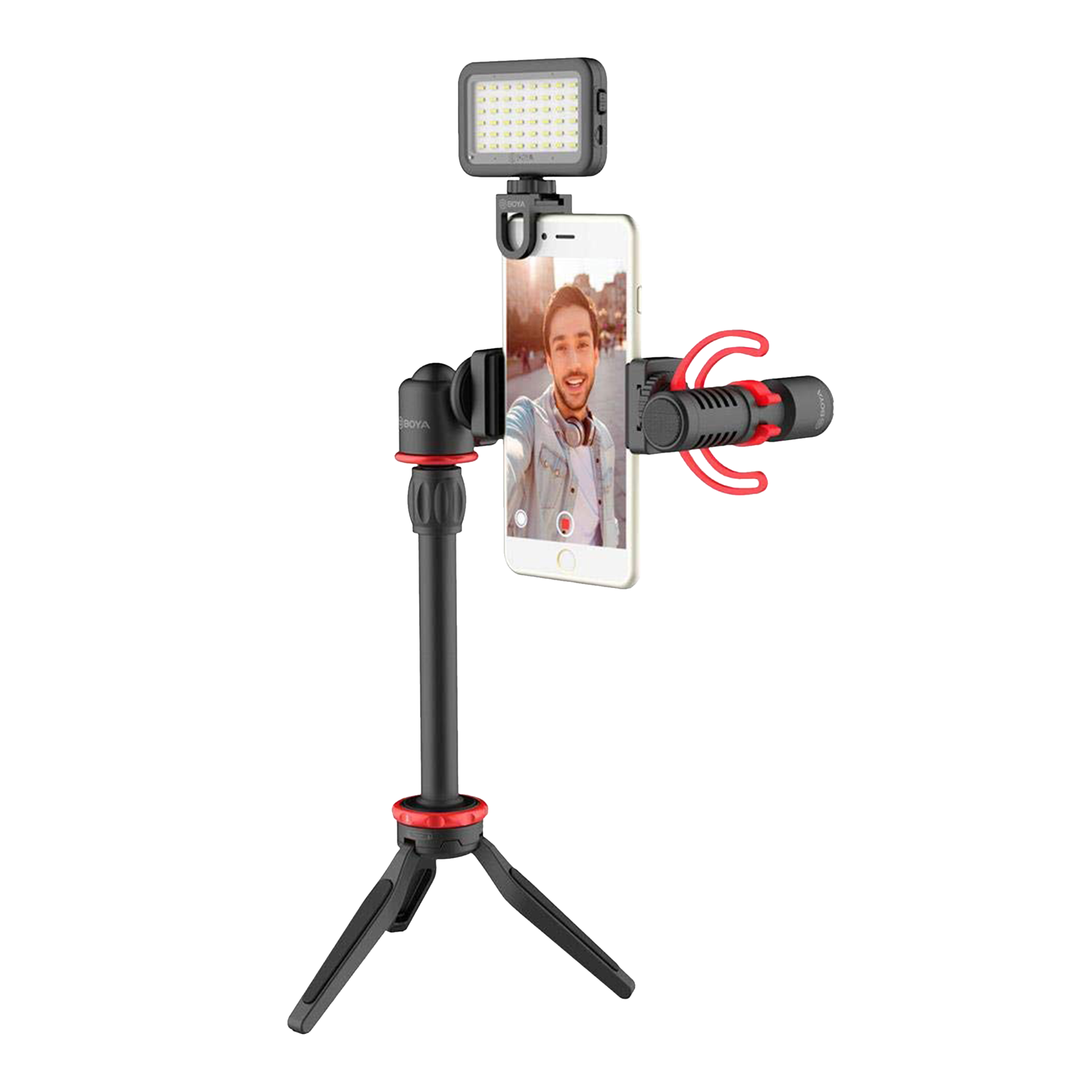 Boya BY-VG350 25cm Adjustable Mini Tripod for Mobile with Mic (Super Cardioid Polar Pattern, Black)_3