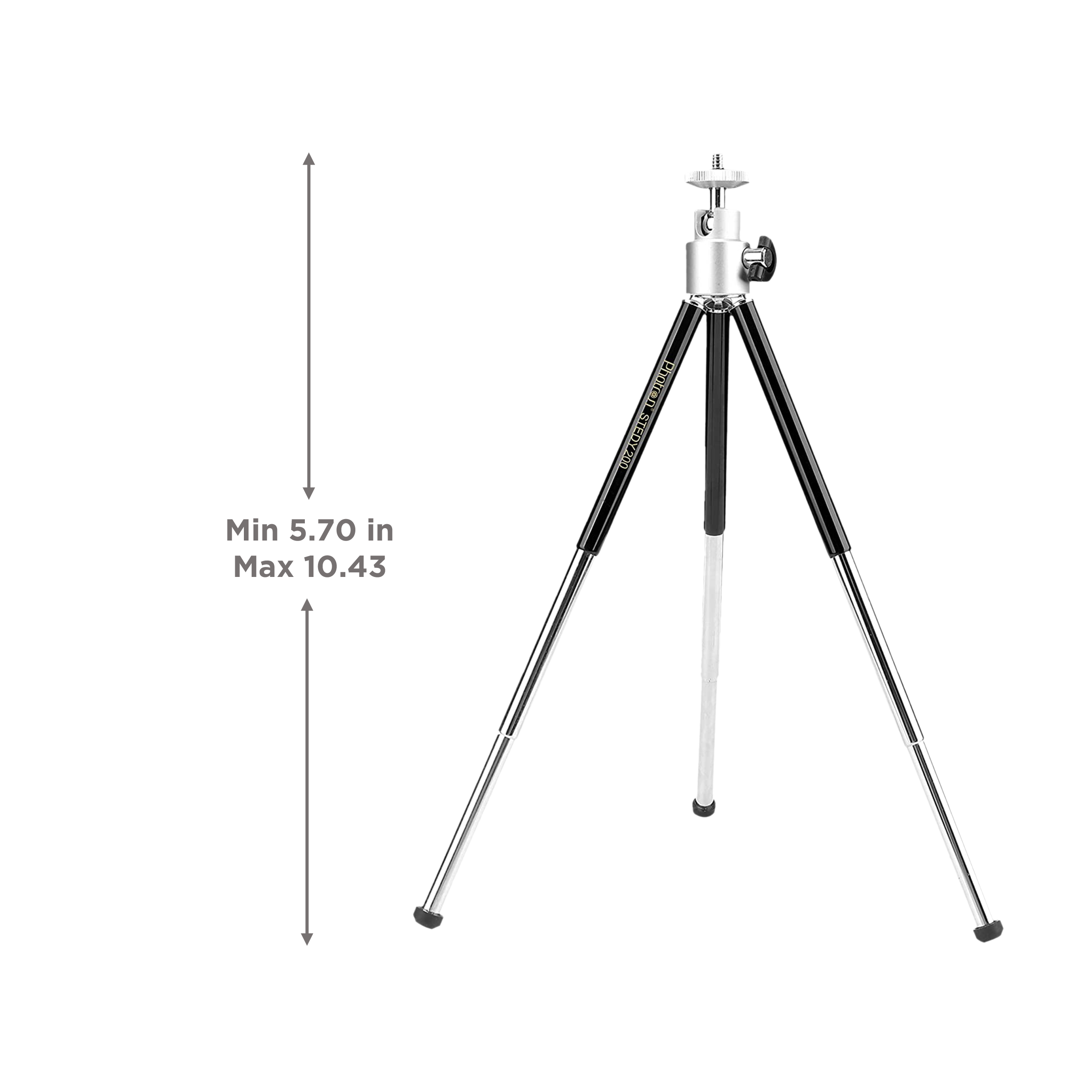 Photron Stedy 200 26.5cm Adjustable Mini Tripod for Mobile and Camera (360 Degree Rotatable, Black)_3