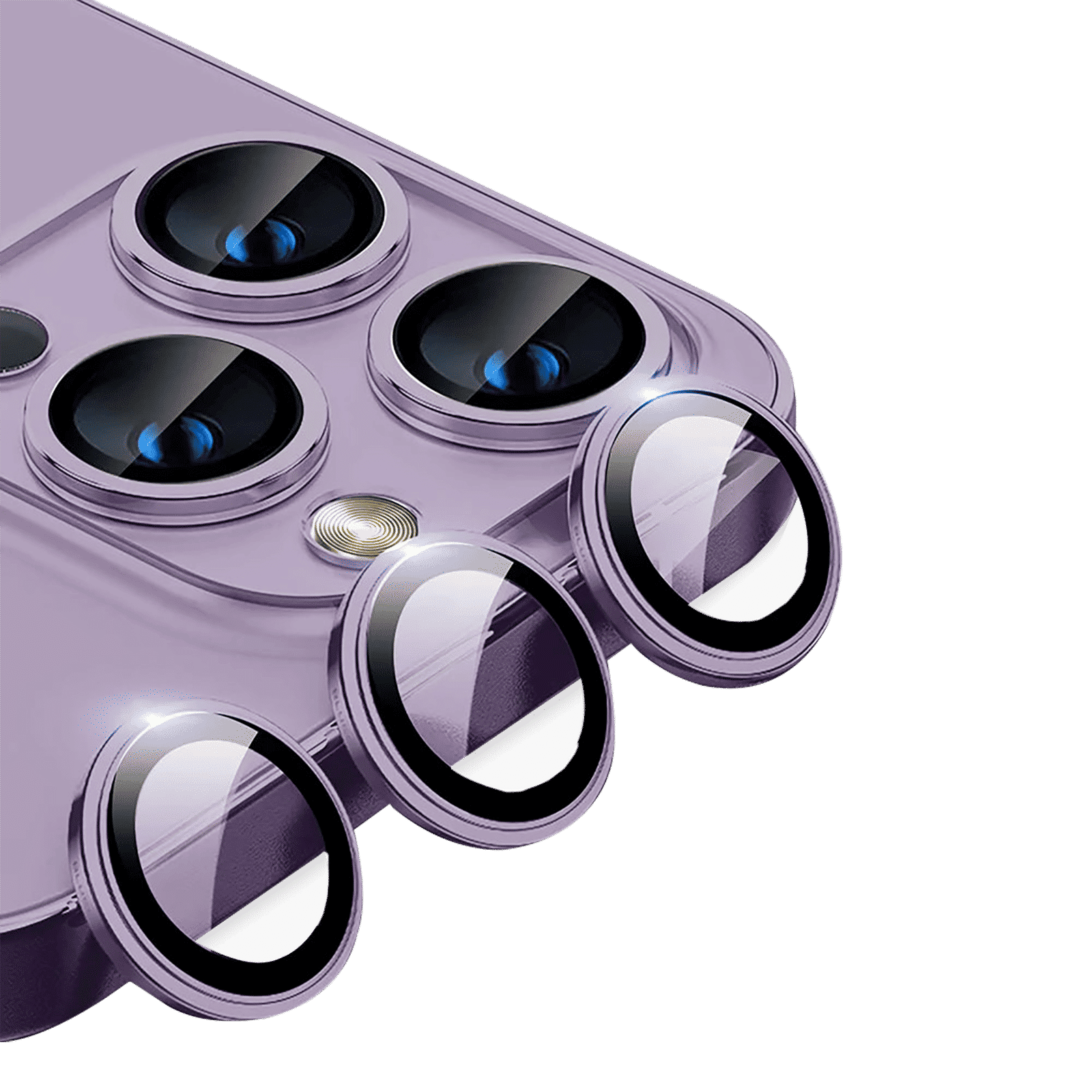 GRIPP 3N1 Focal Camera Lens Protector For iPhone 14 Pro (Ultra Thin HD Tempered Glass, GR-FCLP3N1-PPL, Purple)_5