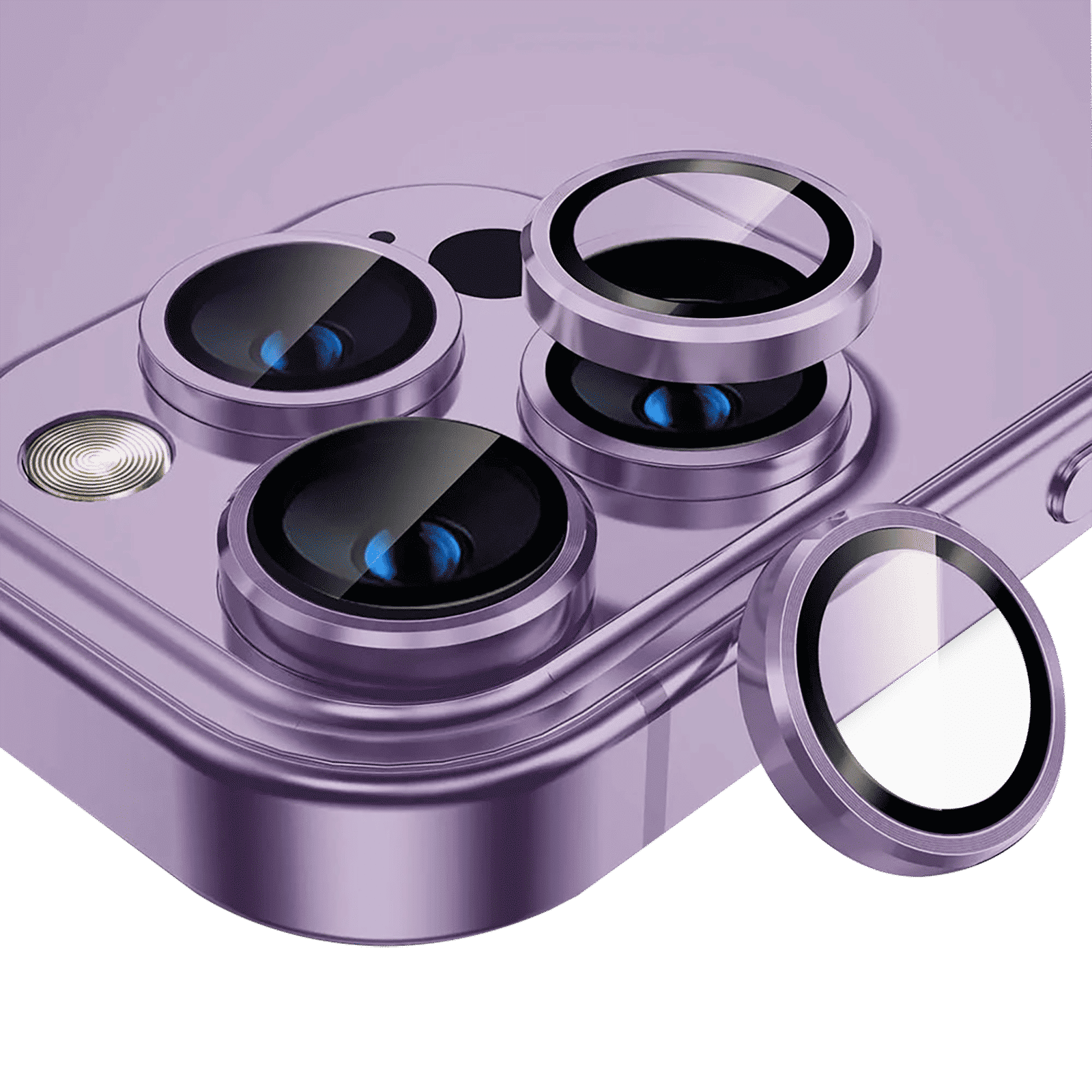 GRIPP 3N1 Focal Camera Lens Protector For iPhone 14 Pro (Ultra Thin HD Tempered Glass, GR-FCLP3N1-PPL, Purple)_7