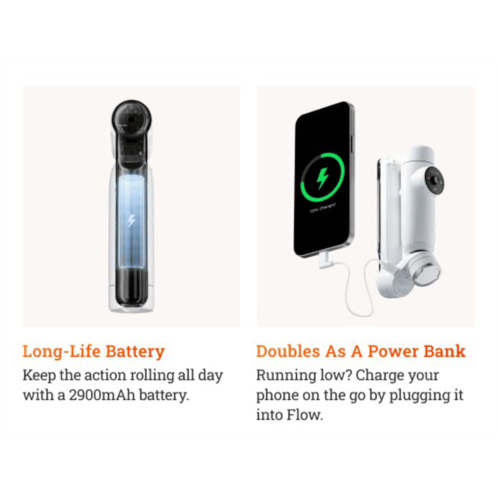 Insta360 Flow 3-Axis Gimbal for Mobile (Deep Track 3.0, Grey) Insta360 Flow 3-Axis Gimbal for Mobile (Deep Track 3.0, Grey)_14