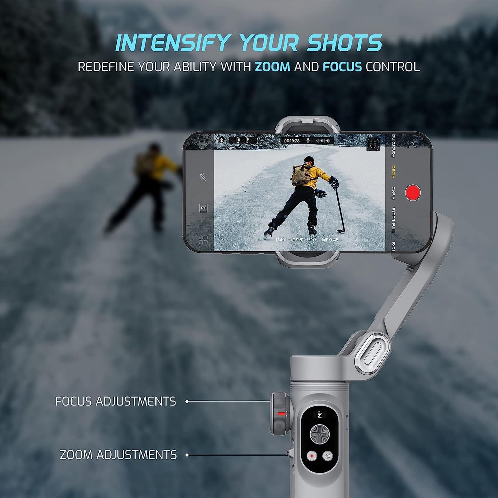 IZI GO-X 3-Axis Gimbal for Mobile (Smart Ai Modes, Grey)_4