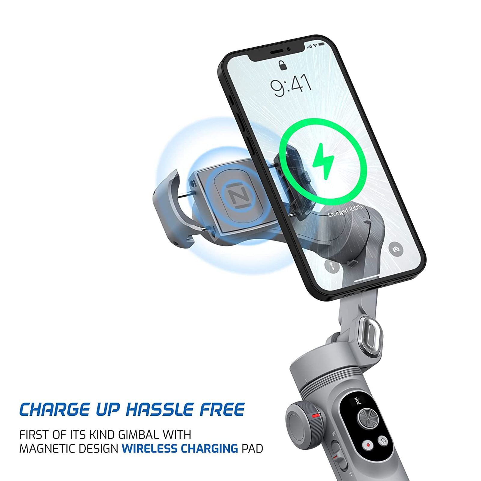 IZI GO-X 3-Axis Gimbal for Mobile (Smart Ai Modes, Grey)_5