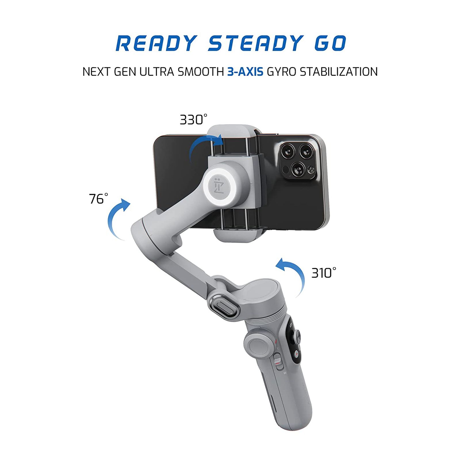 IZI GO-X 3-Axis Gimbal for Mobile (Smart Ai Modes, Grey)_6