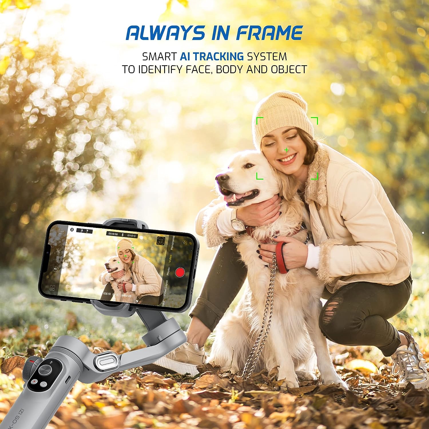 IZI GO-X 3-Axis Gimbal for Mobile (Smart Ai Modes, Grey)_9