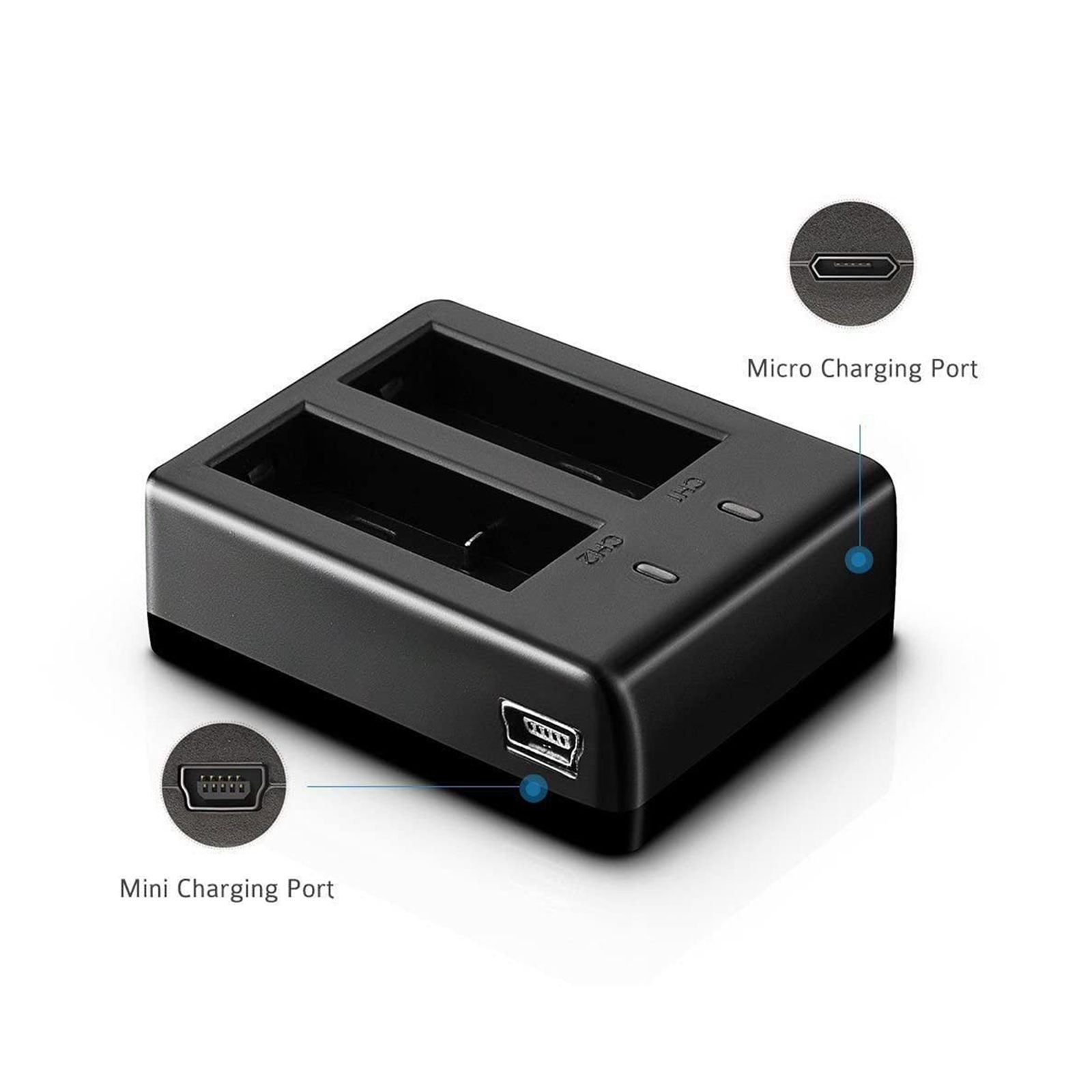 IZI ONE Fast Camera Battery Charger for ONE 5K Action Camera (2-Ports, Smart LED Indicator)_3