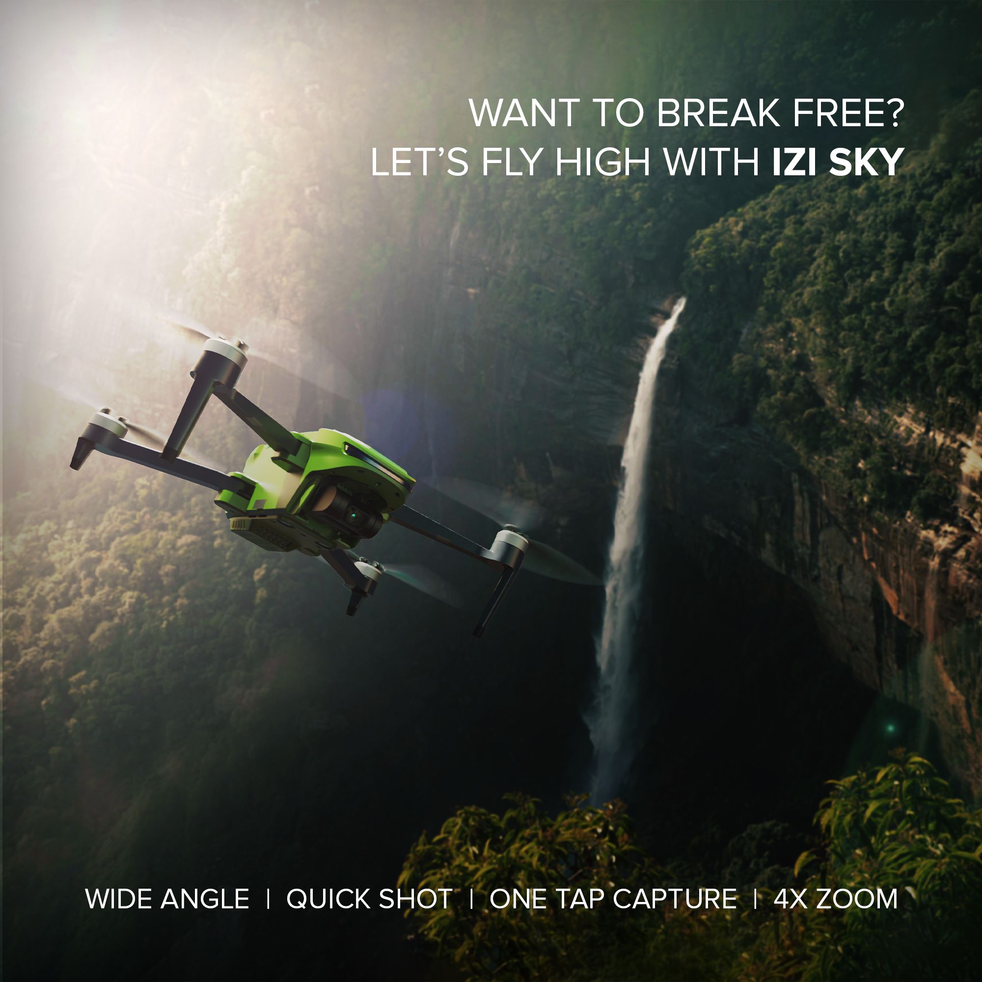 IZI Sky Drone (True Vertical Shooting, Green)_6