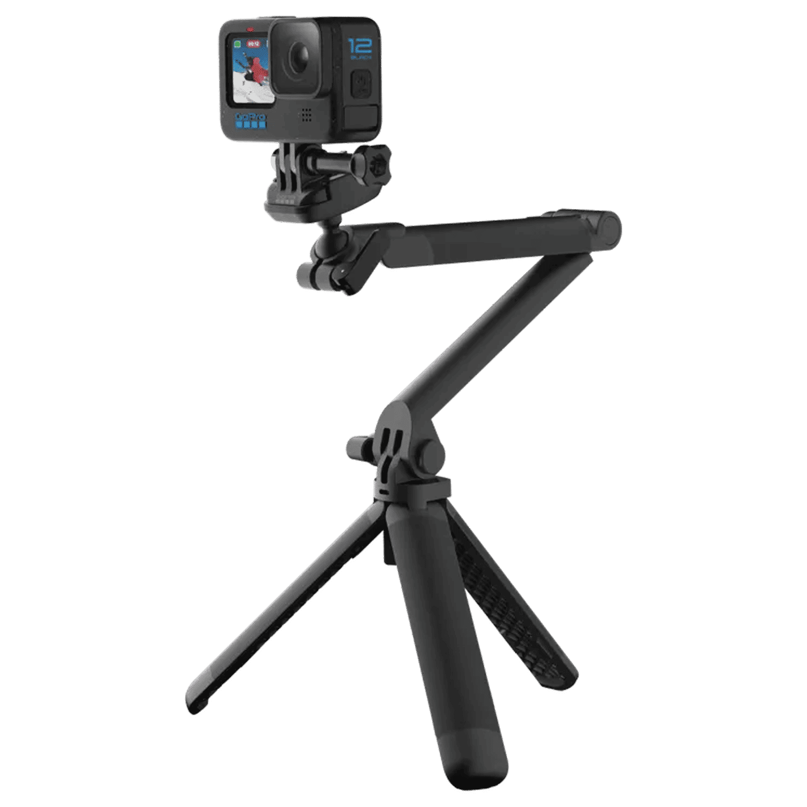GoPro 3-Way 2.0 49.53cm Adjustable Tripod for Action Camera (360 Degree Rotatable, Black)_5