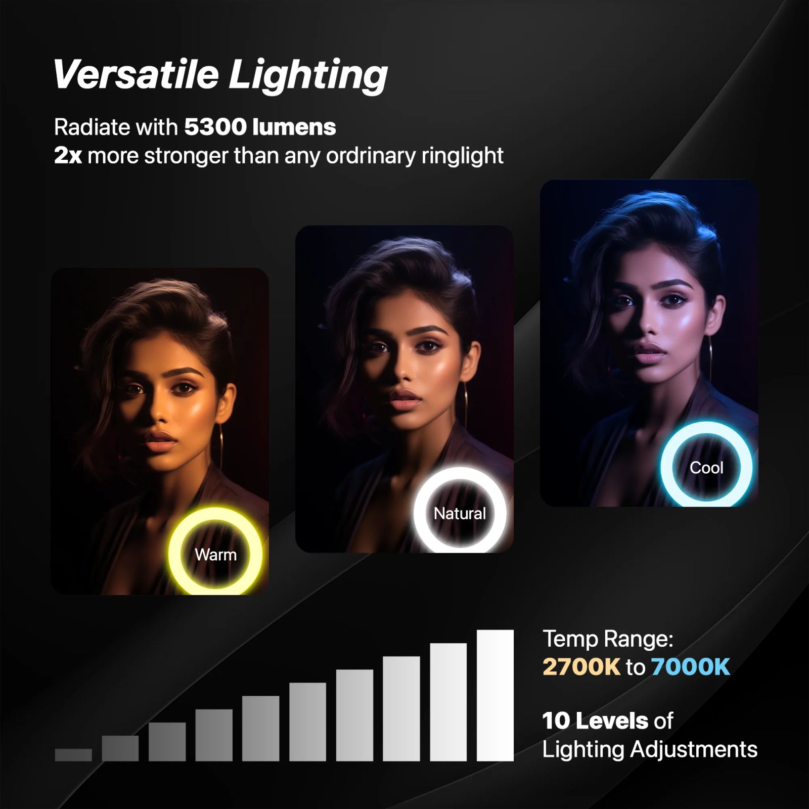 IZI Light RGB Ring Light with Tripod Stand for Live Streaming, Makeup and YouTube Video Shooting (Triple Device Compatibility)_6