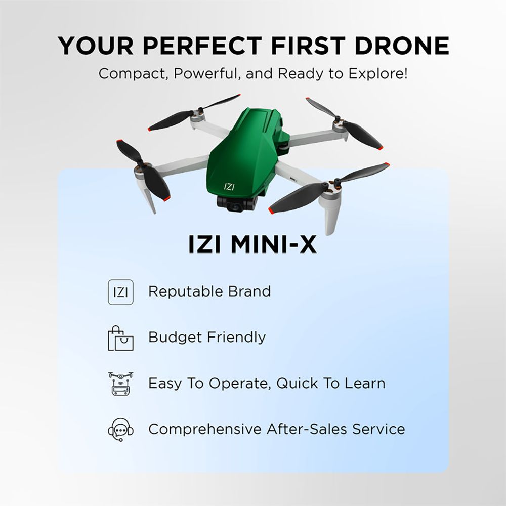 IZI Mini X Drone Combo (3 Axis Stabilized Gimbal, Dark Green)_15