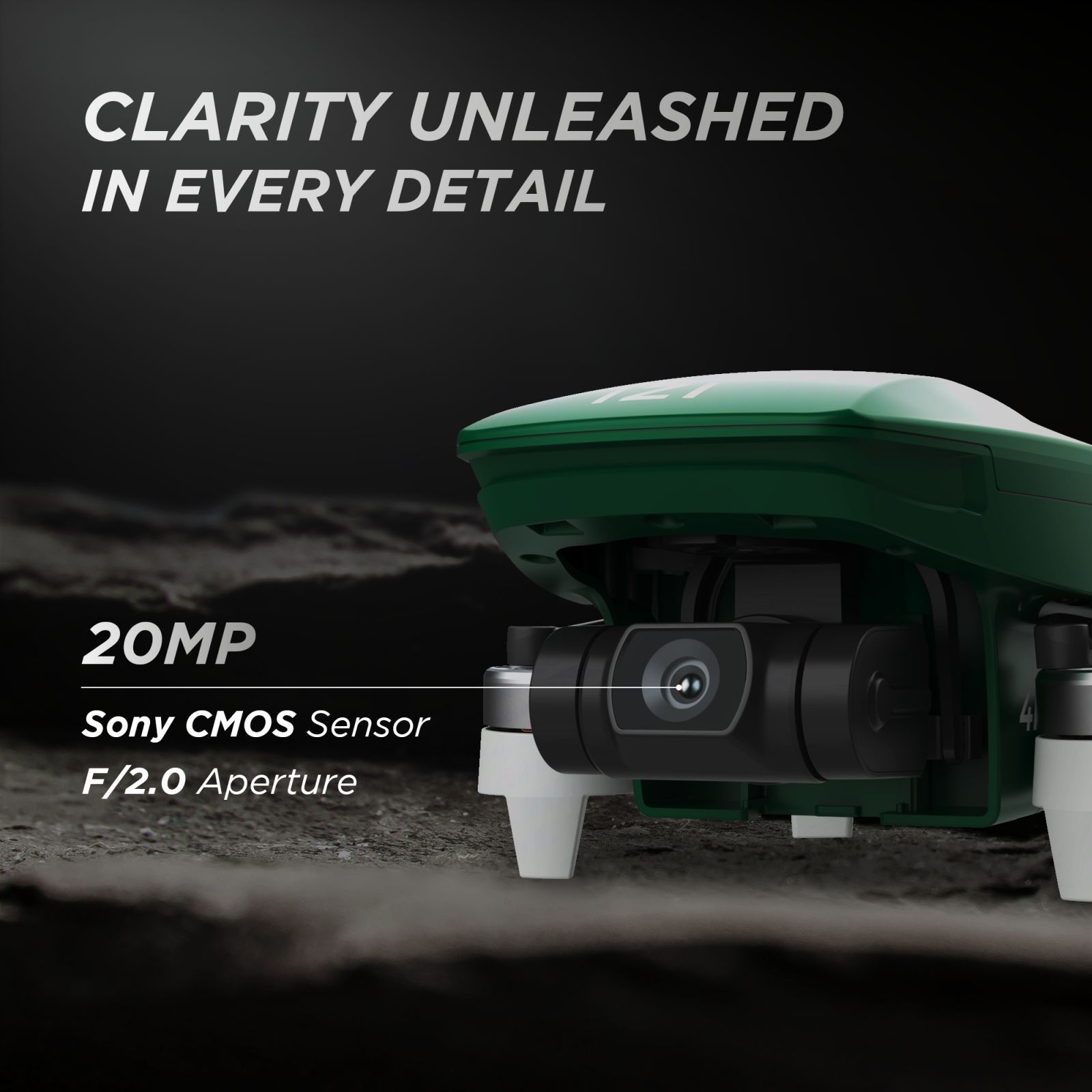 IZI Mini X Drone Combo (3 Axis Stabilized Gimbal, Dark Green)_4