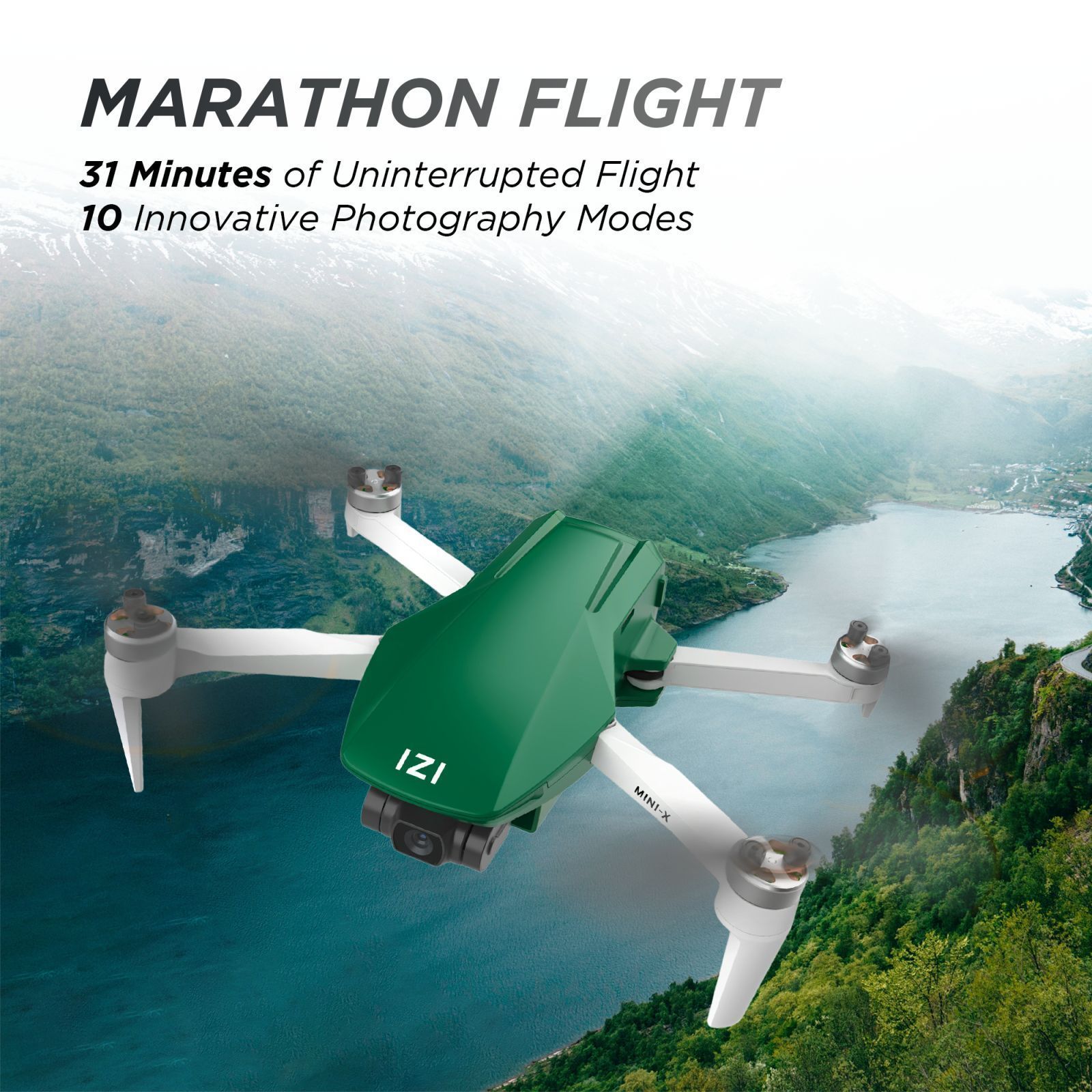 IZI Mini X Drone Combo (3 Axis Stabilized Gimbal, Dark Green)_5