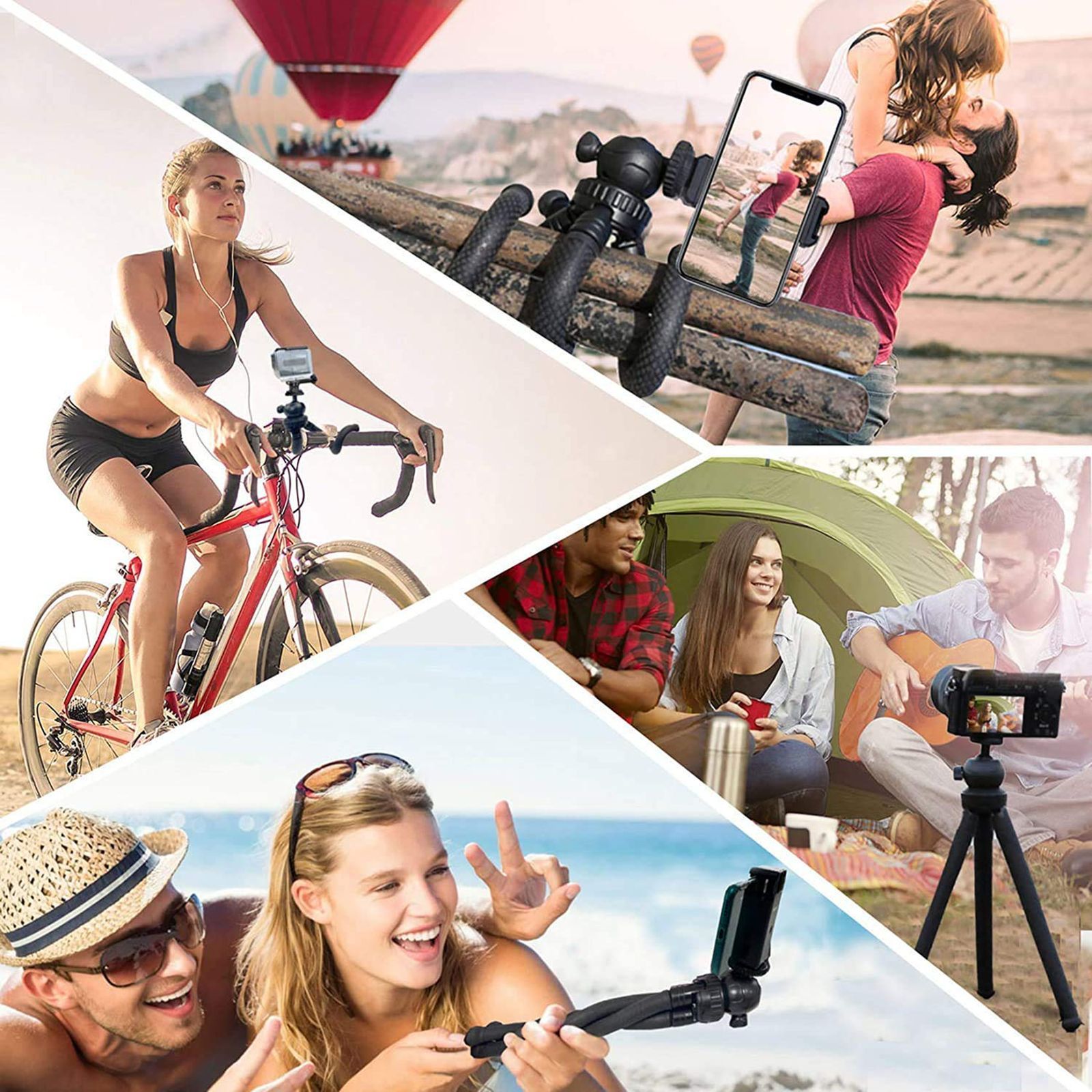 HIFFIN Gorillapod 30.48cm Adjustable Tripod for Mobile and Camera (360 Degree Rotating Ball Head, Black)_5