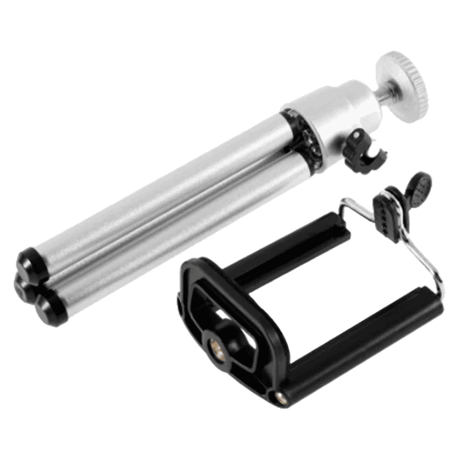 HIFFIN Mini 17.5cm Adjustable Tripod for Mobile and Camera (360 Degree Rotatable, Silver)_3