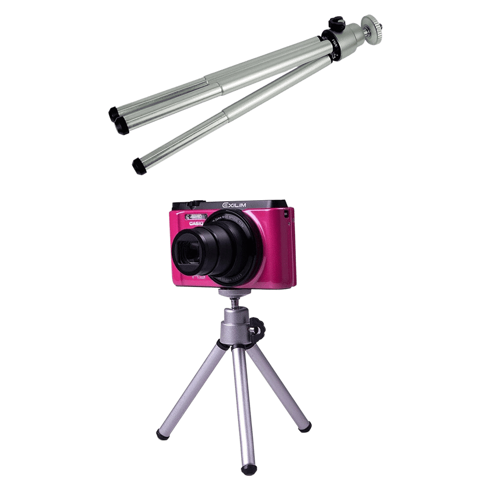 HIFFIN Mini 17.5cm Adjustable Tripod for Mobile and Camera (360 Degree Rotatable, Silver)_4