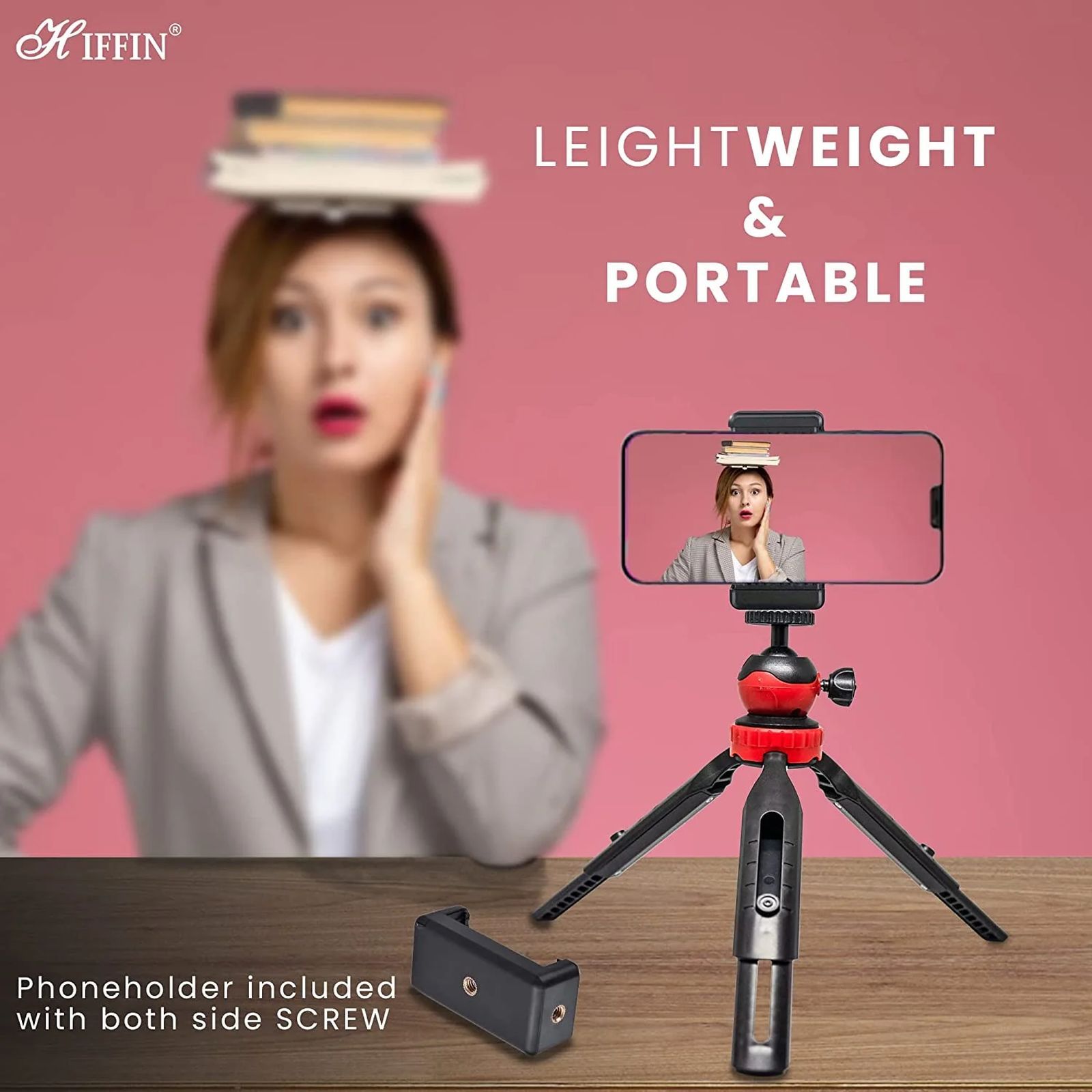 HIFFIN HF-350 18cm Adjustable Tripod for Mobile and Camera (360 Degree Rotatable, Black) HIFFIN HF-350 18cm Adjustable Tripod for Mobile and Camera (360 Degree Rotatable, Black)_7