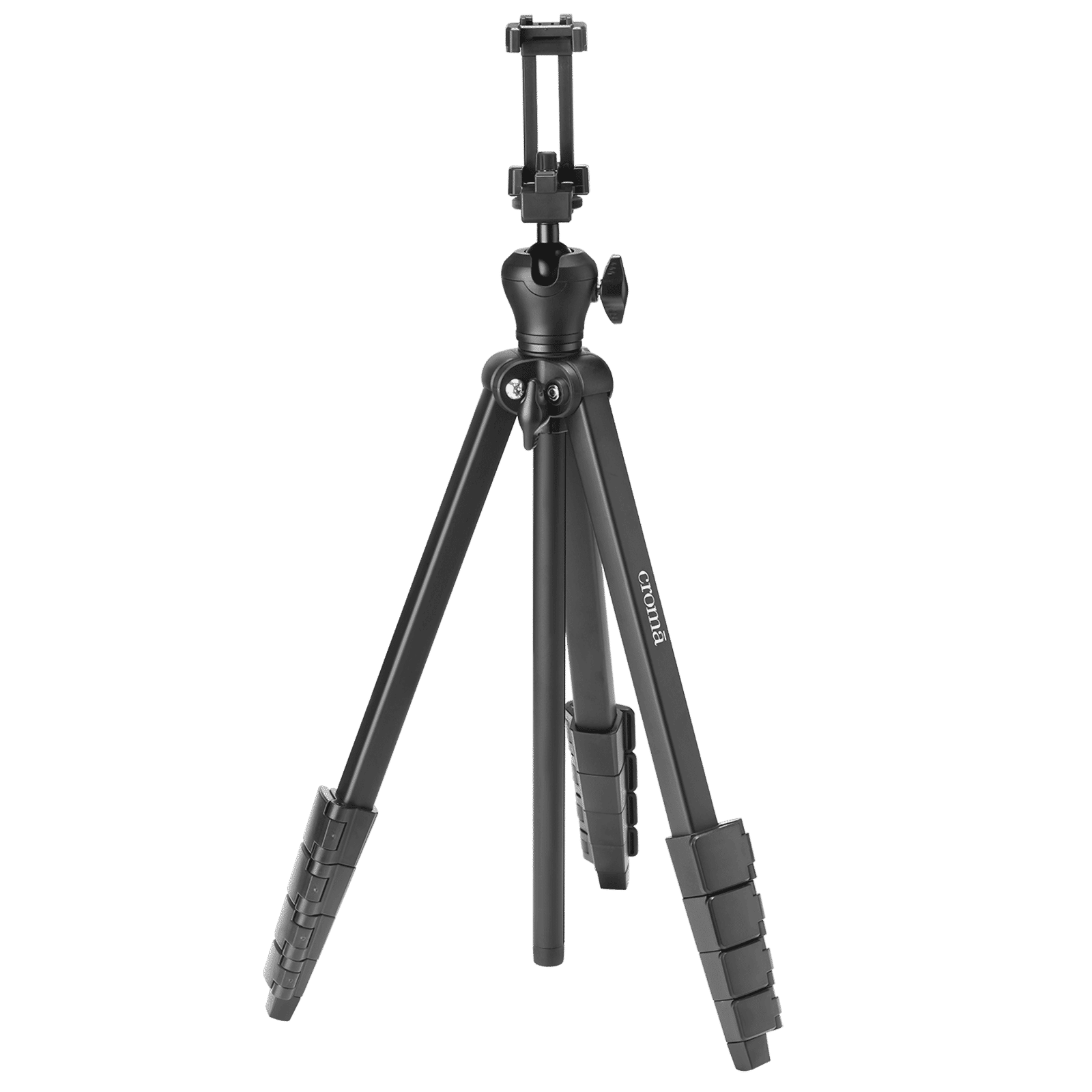 Croma 148cm Adjustable Tripod for Mobile and Camera (360 Degree Rotatable, Black)_1