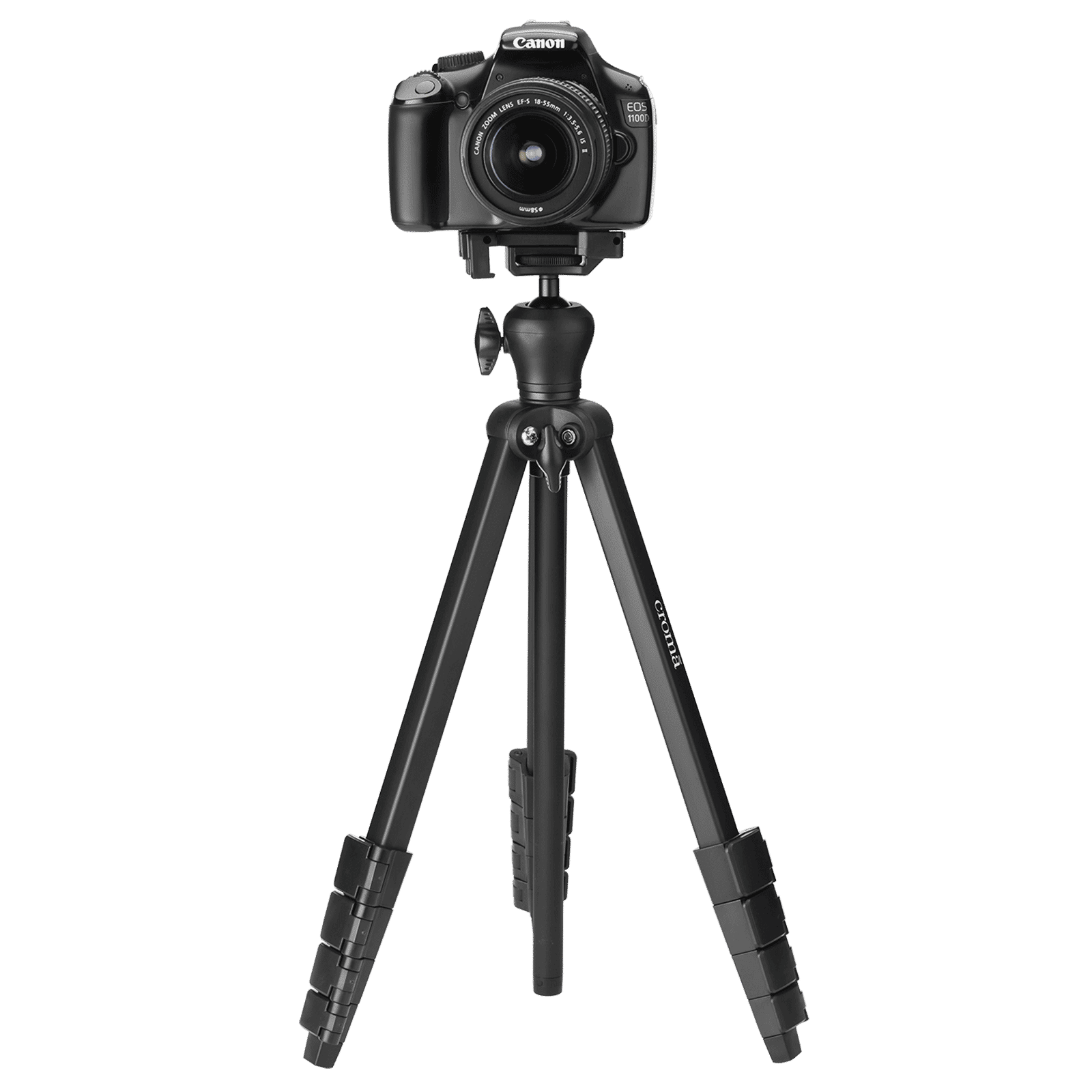 Croma 148cm Adjustable Tripod for Mobile and Camera (360 Degree Rotatable, Black)_5